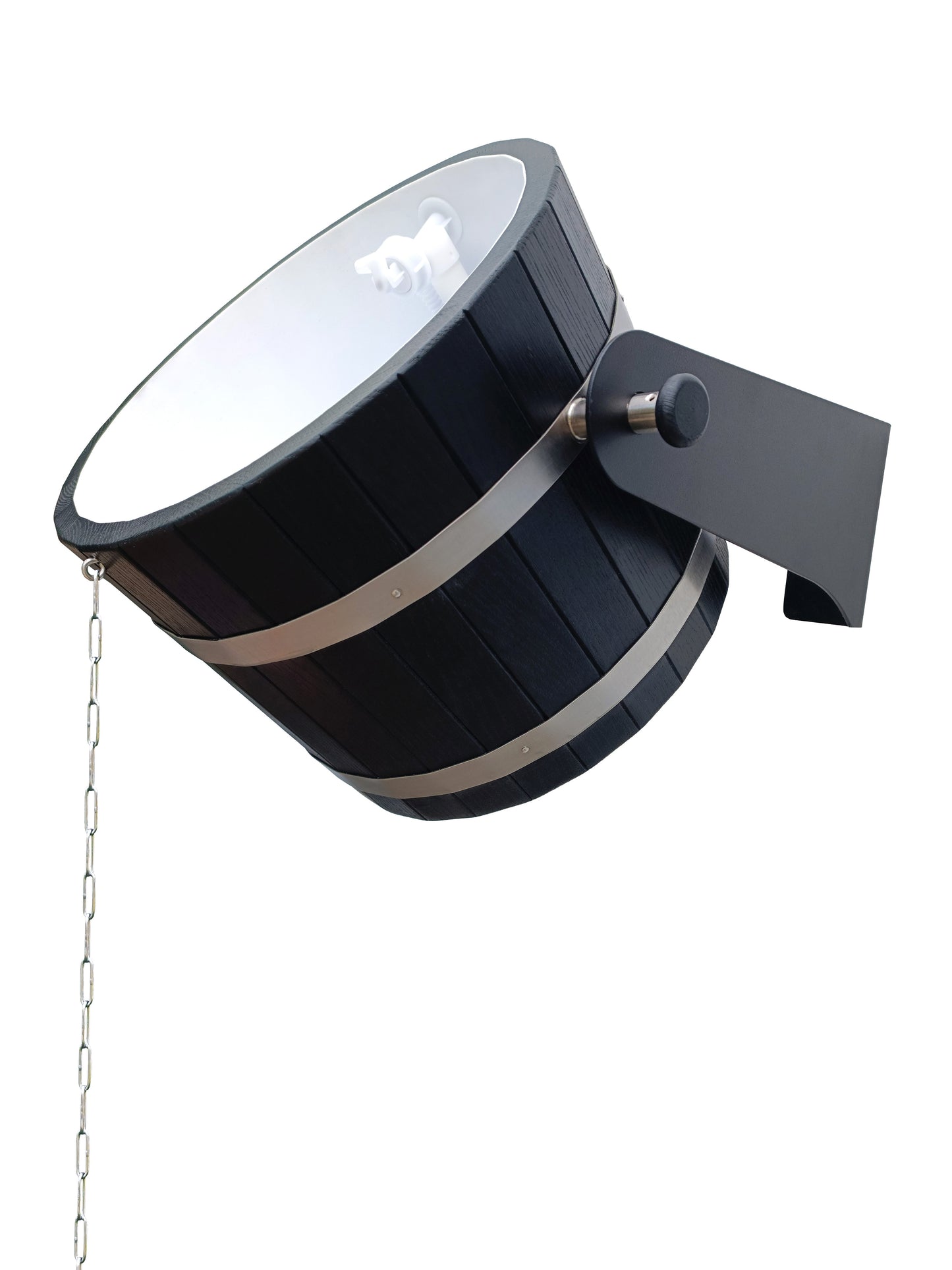 Black oak sauna bucket shower 20l ( full black)