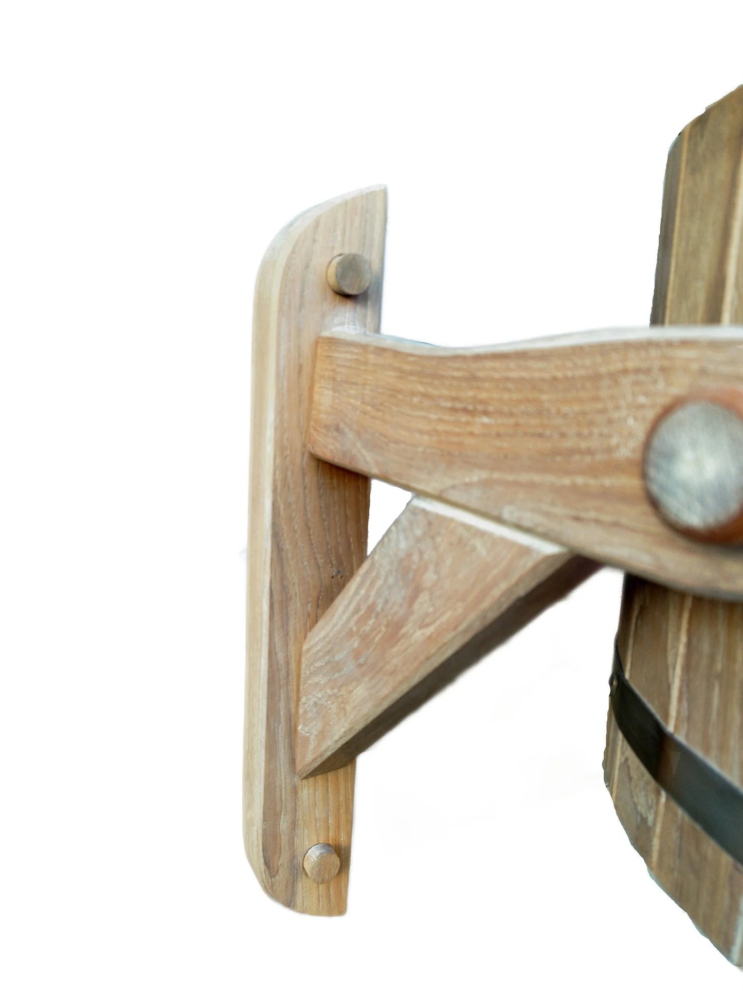 Bleached oak sauna bucket shower 20l