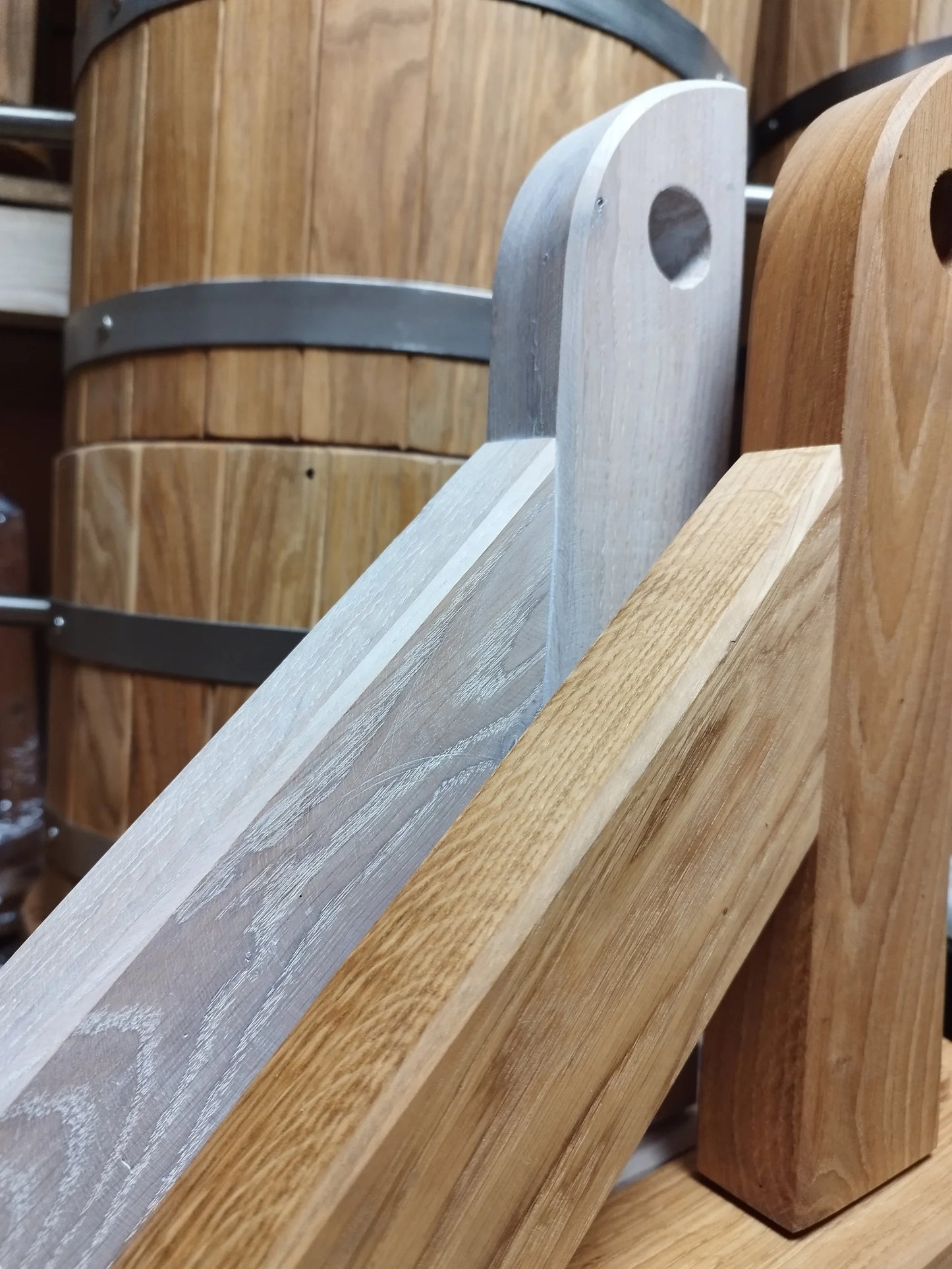 Bleached oak sauna bucket shower 20l