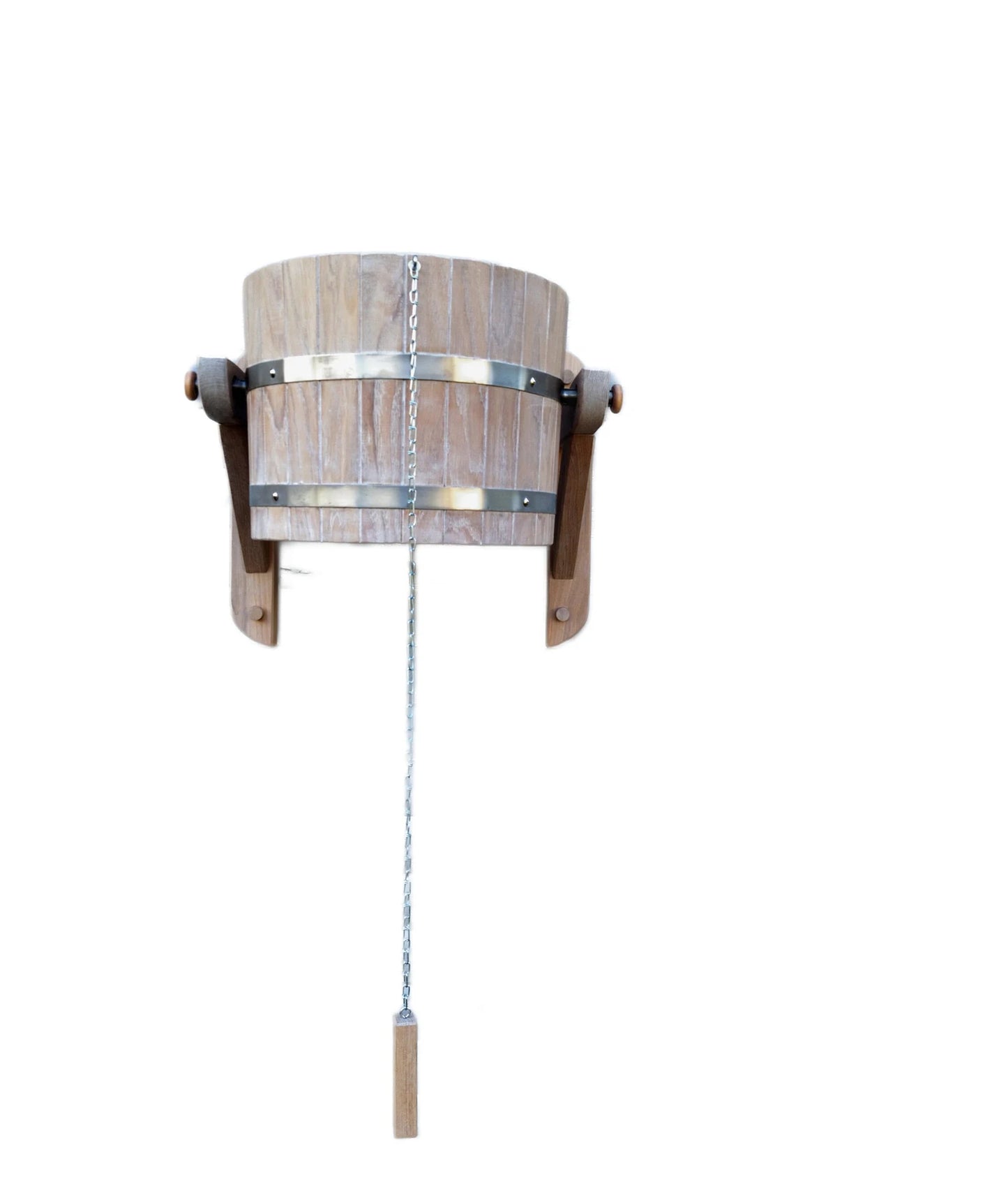 Bleached 12l oak sauna bucket shower
