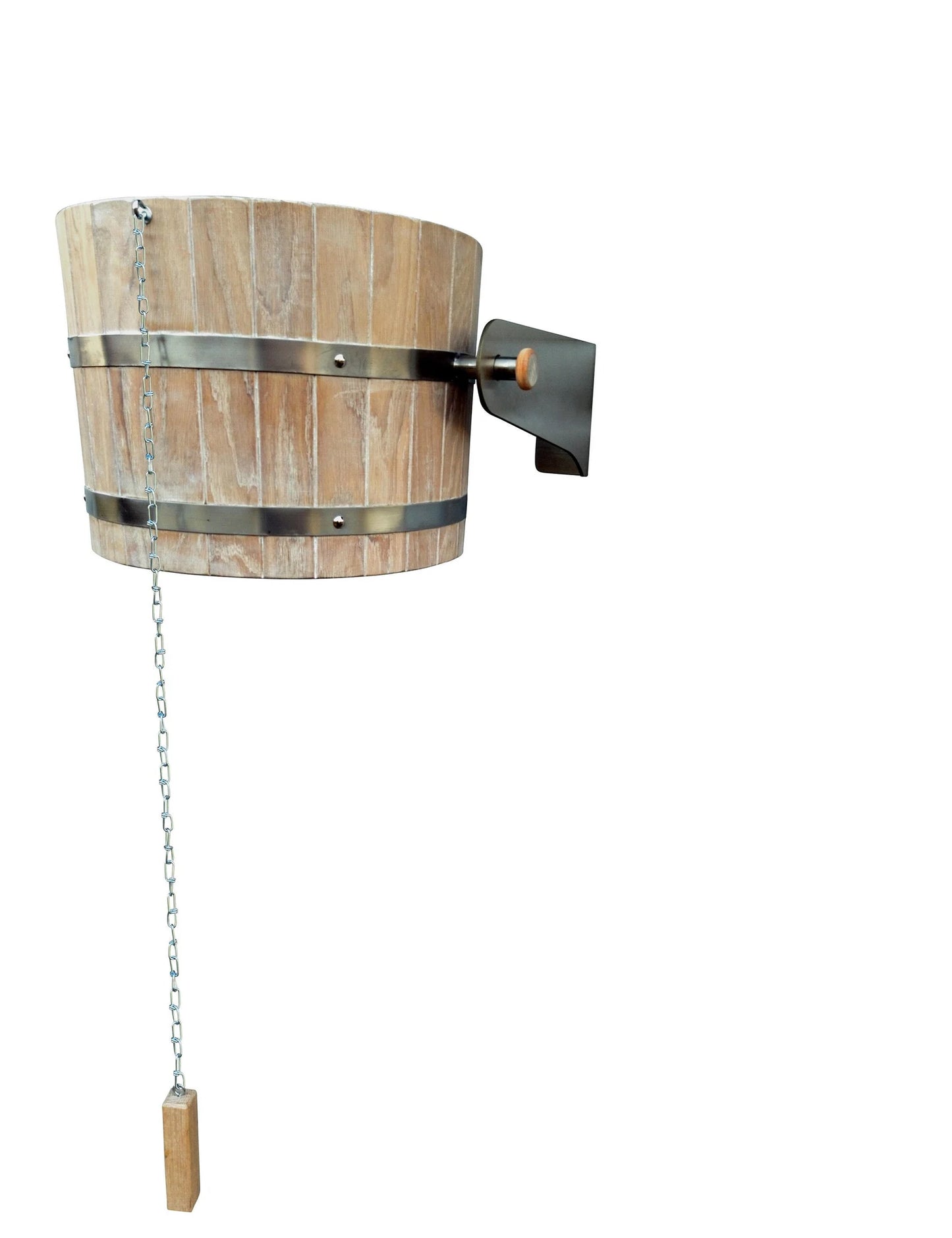 Bleached oak sauna bucket shower 20l (Whitewashed)