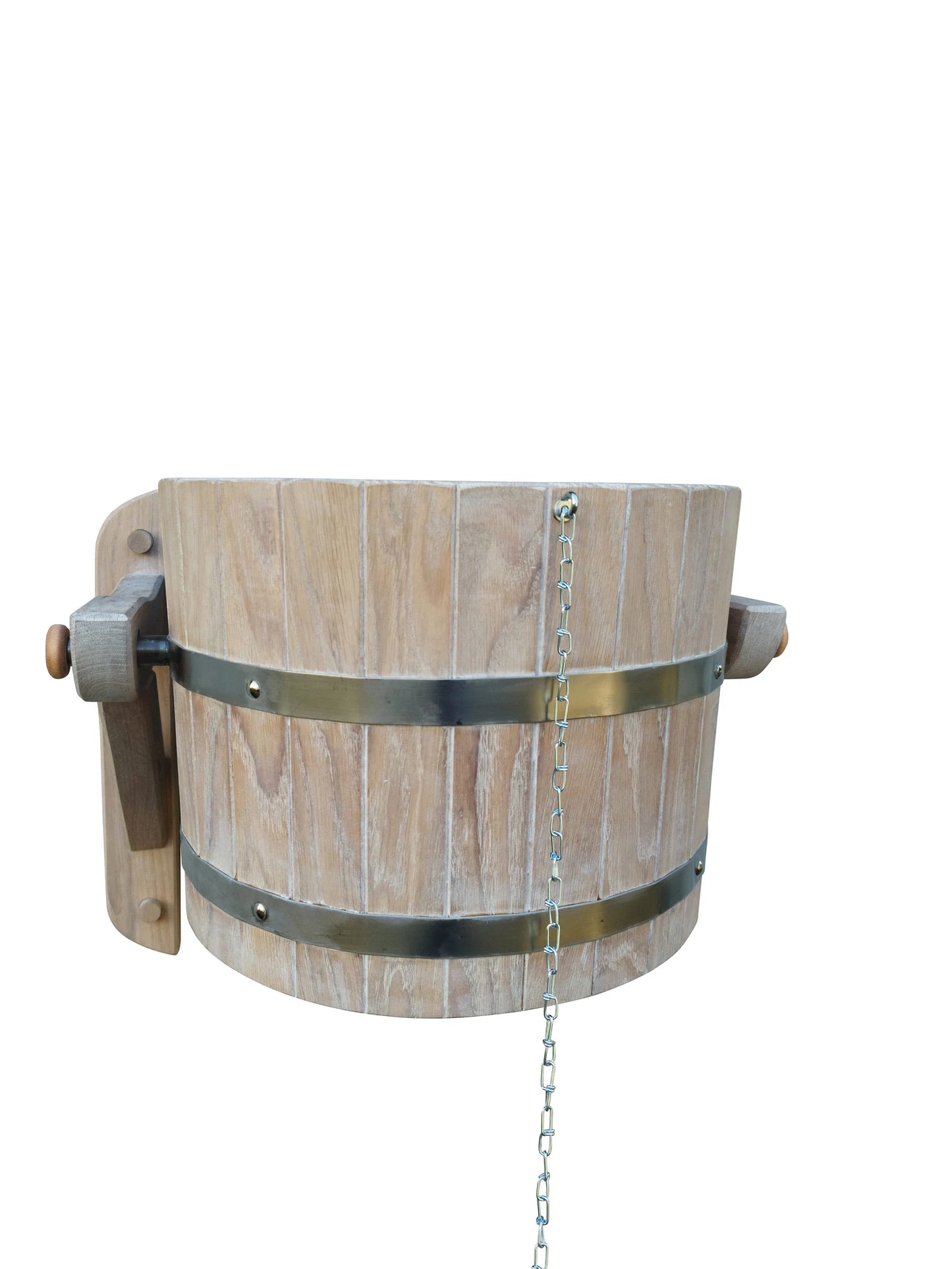 Bleached oak sauna bucket shower 20l