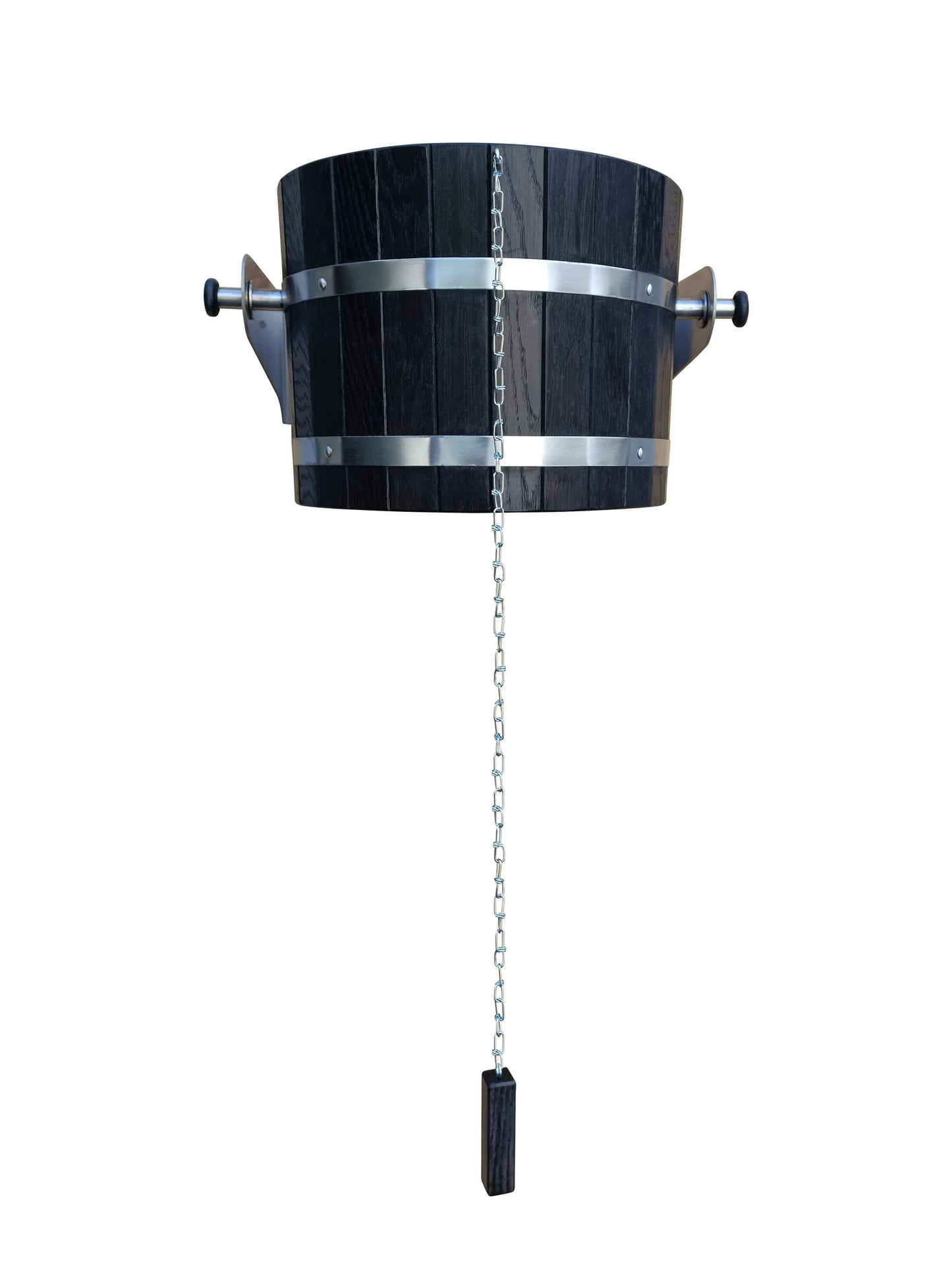 Black sauna waterfall bucket 12l/ 20l/30l (stainless steel holders)