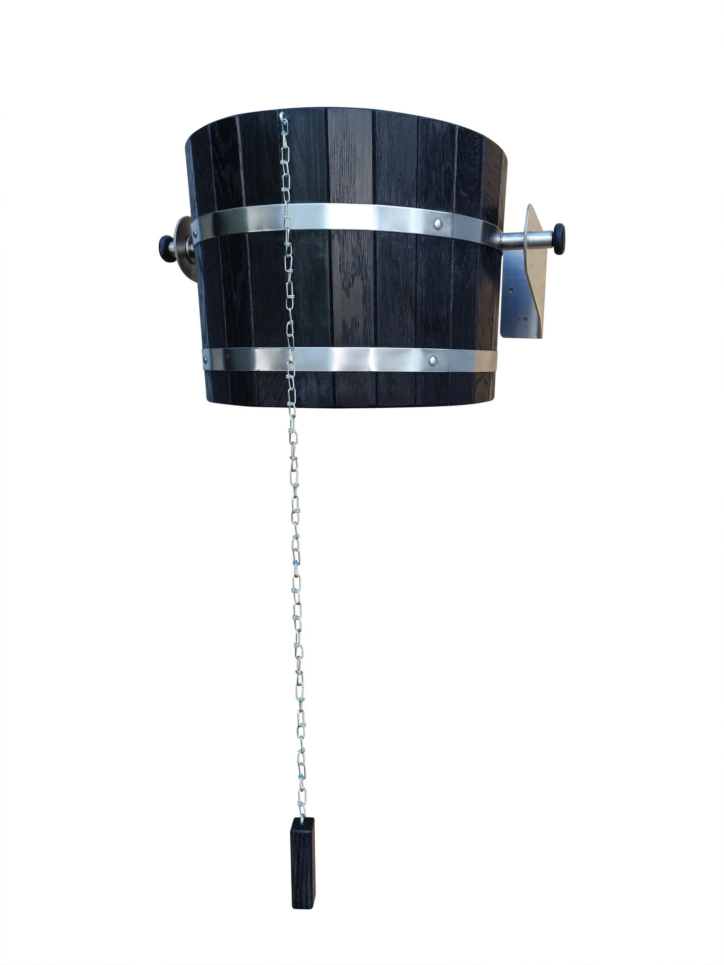 Black sauna waterfall bucket 12l/ 20l/30l (stainless steel holders)