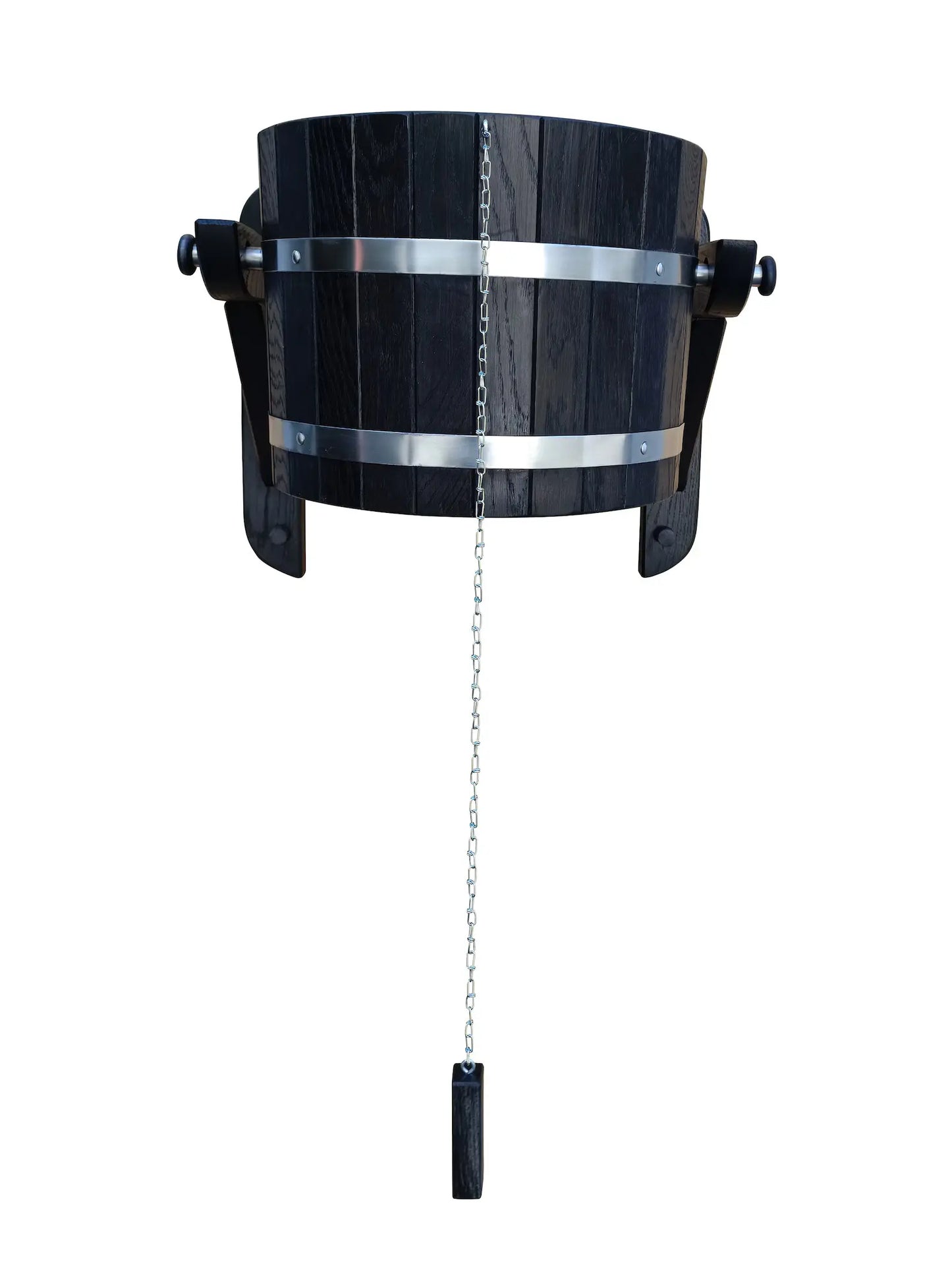 Black oak sauna bucket shower 20l