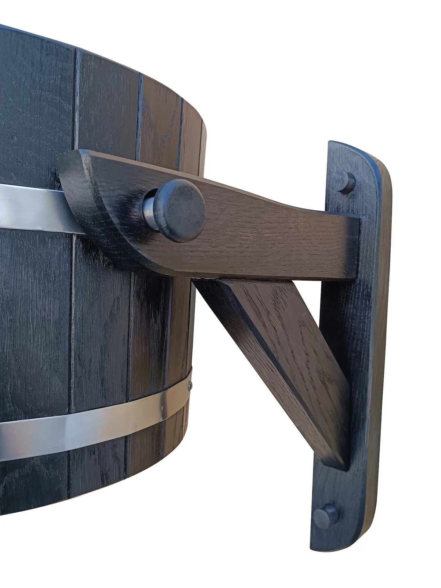 Black oak sauna bucket shower 20l