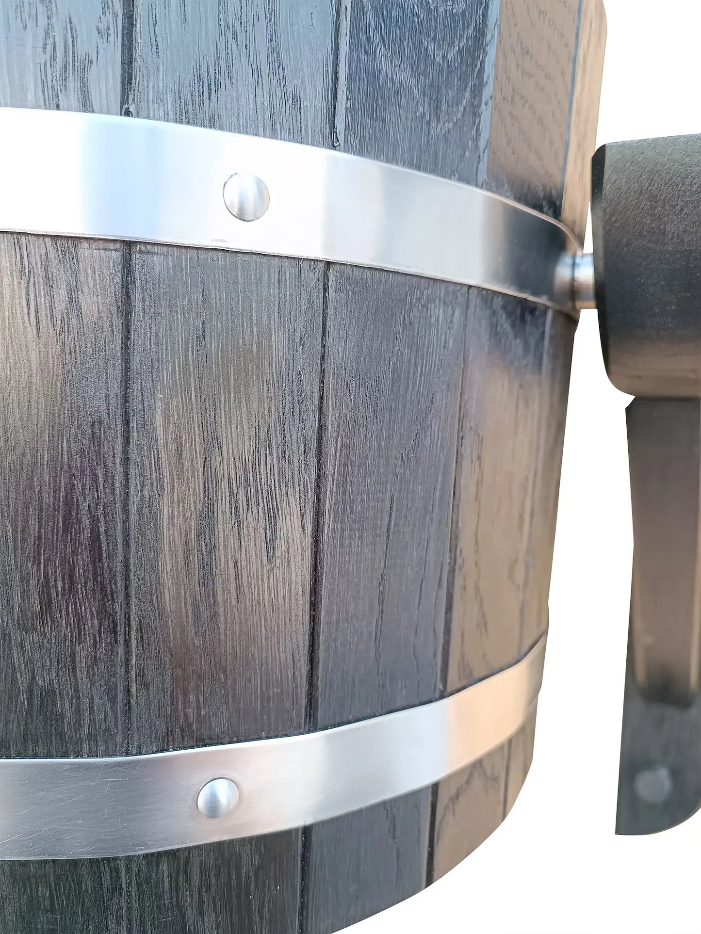 Black oak sauna bucket shower 20l