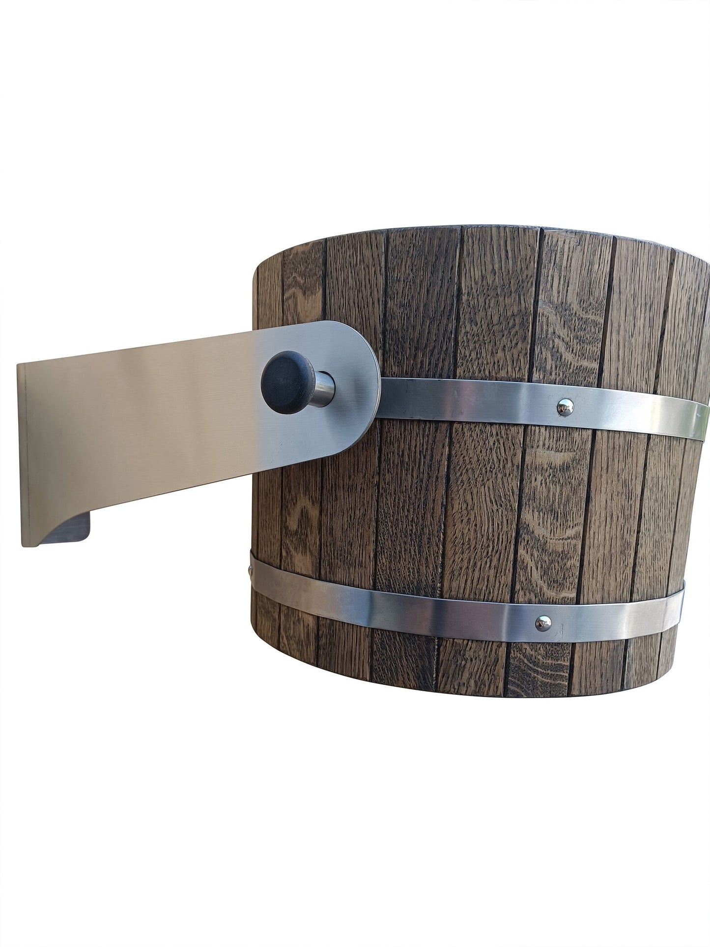 Dark bown oak sauna bucket shower 20l