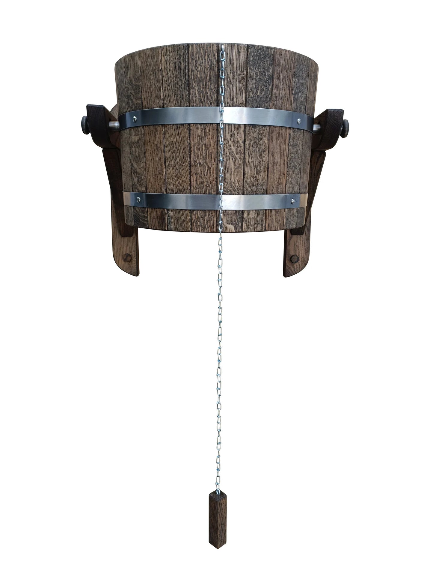 Dark brown oak sauna bucket shower 20l