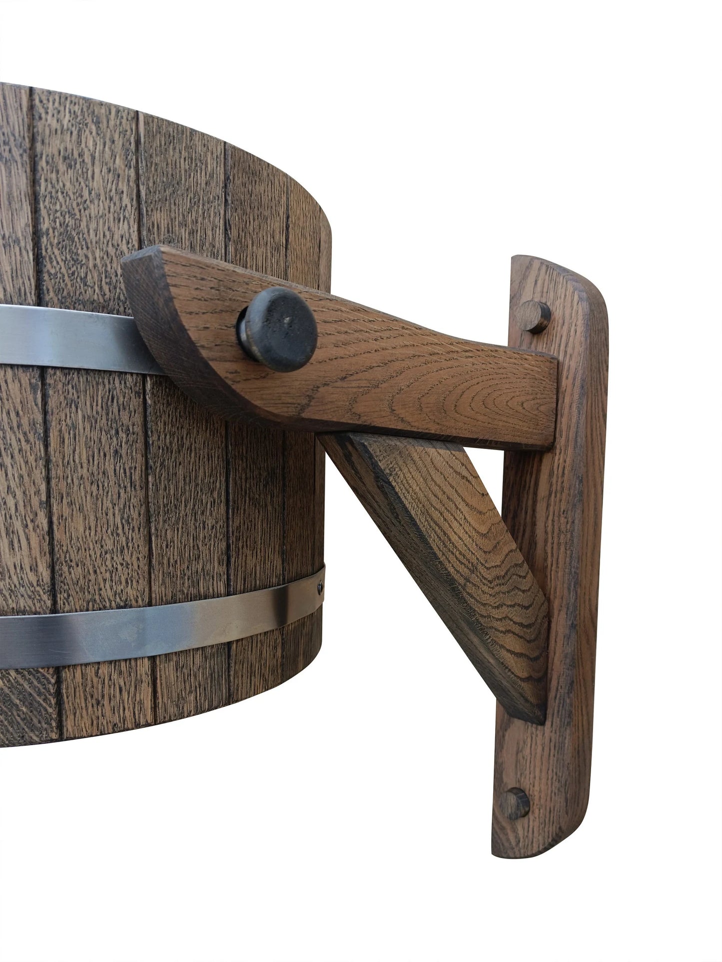 Dark brown oak sauna bucket shower 20l