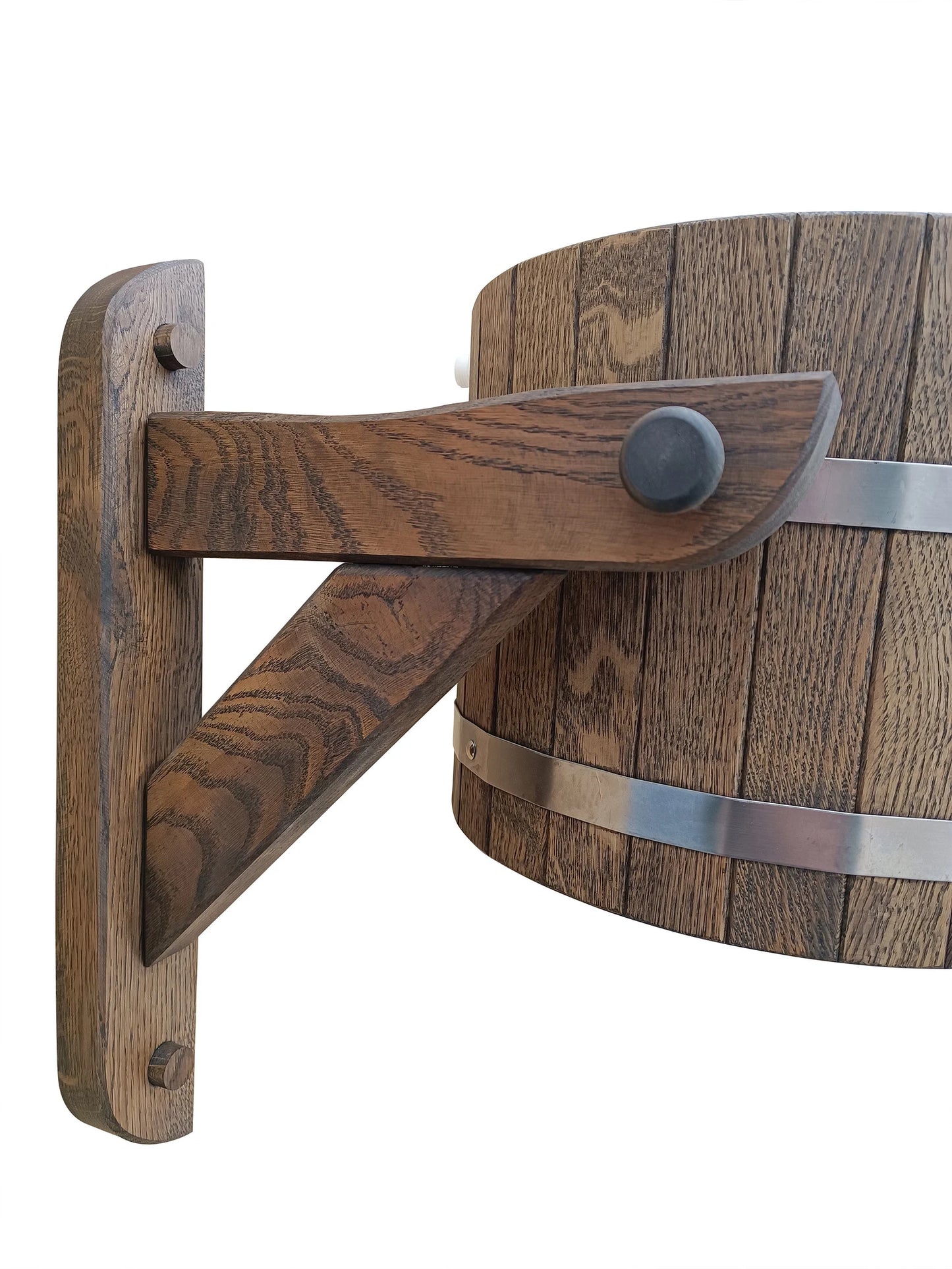 Dark brown oak sauna bucket shower 20l