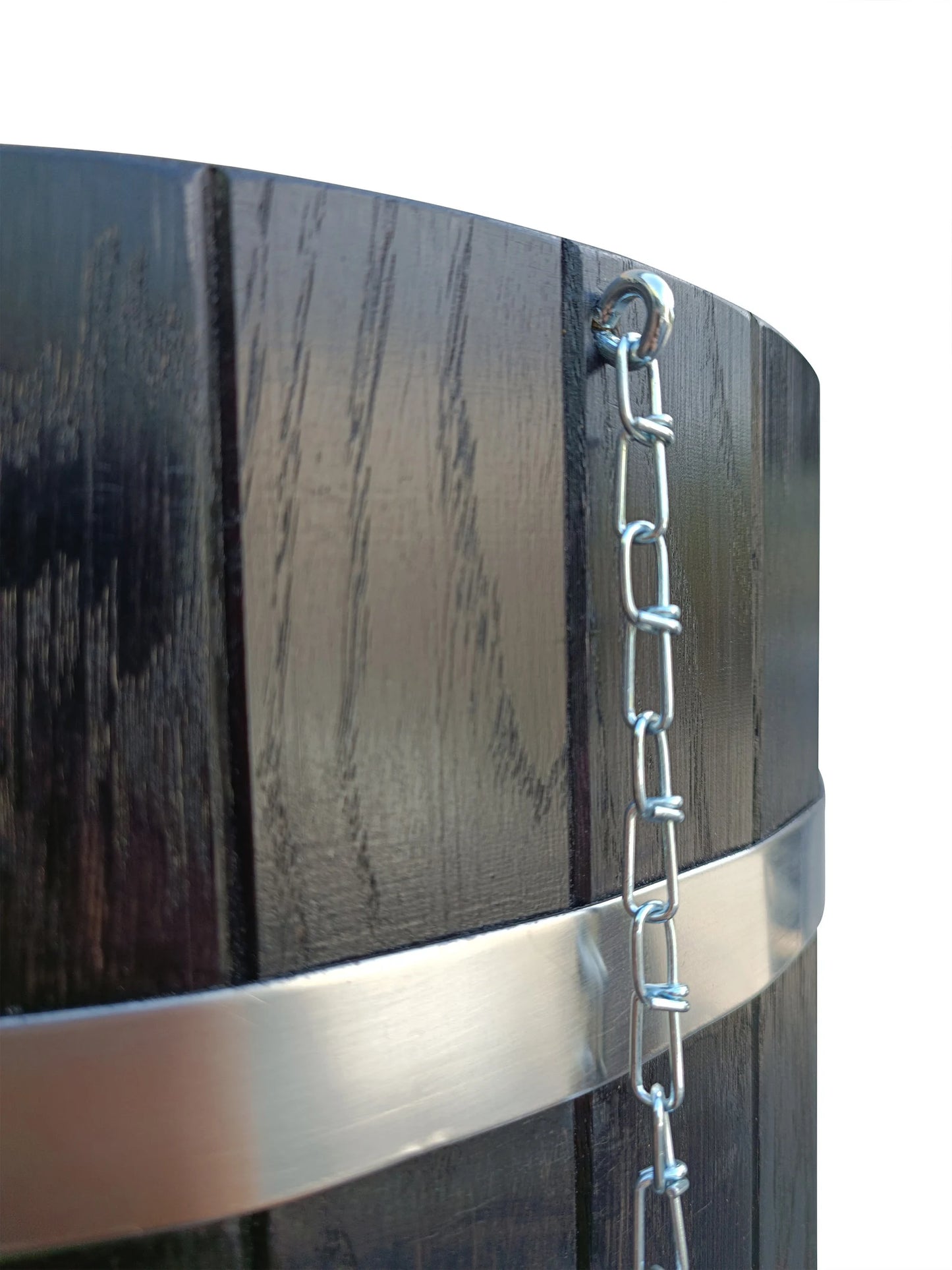 Black oak sauna bucket shower 20l
