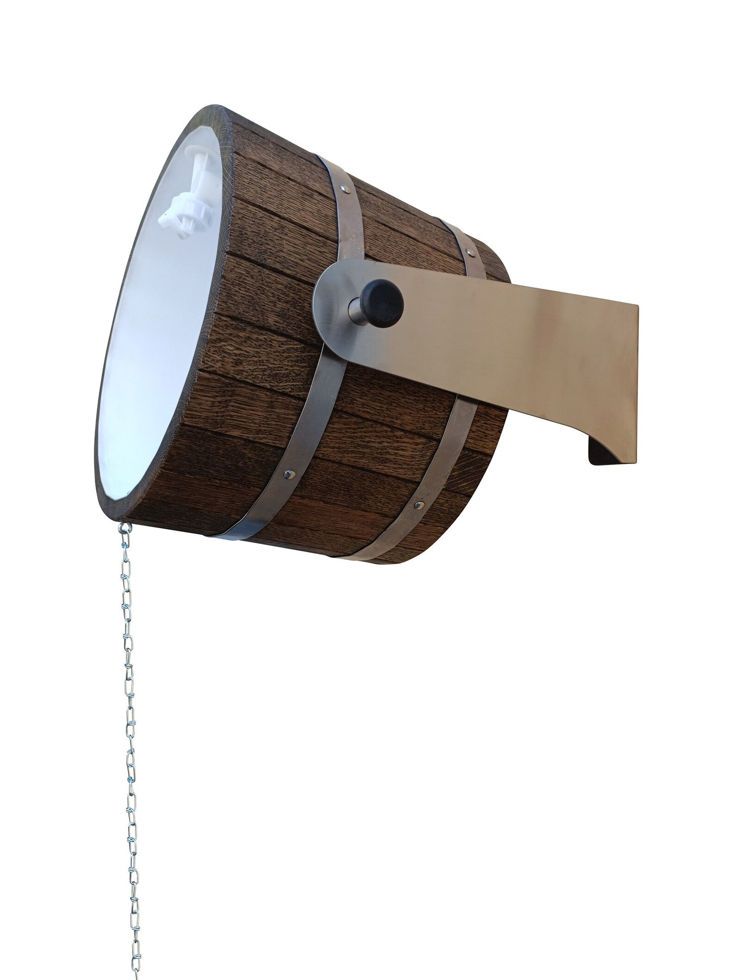 Dark bown oak sauna bucket shower 20l