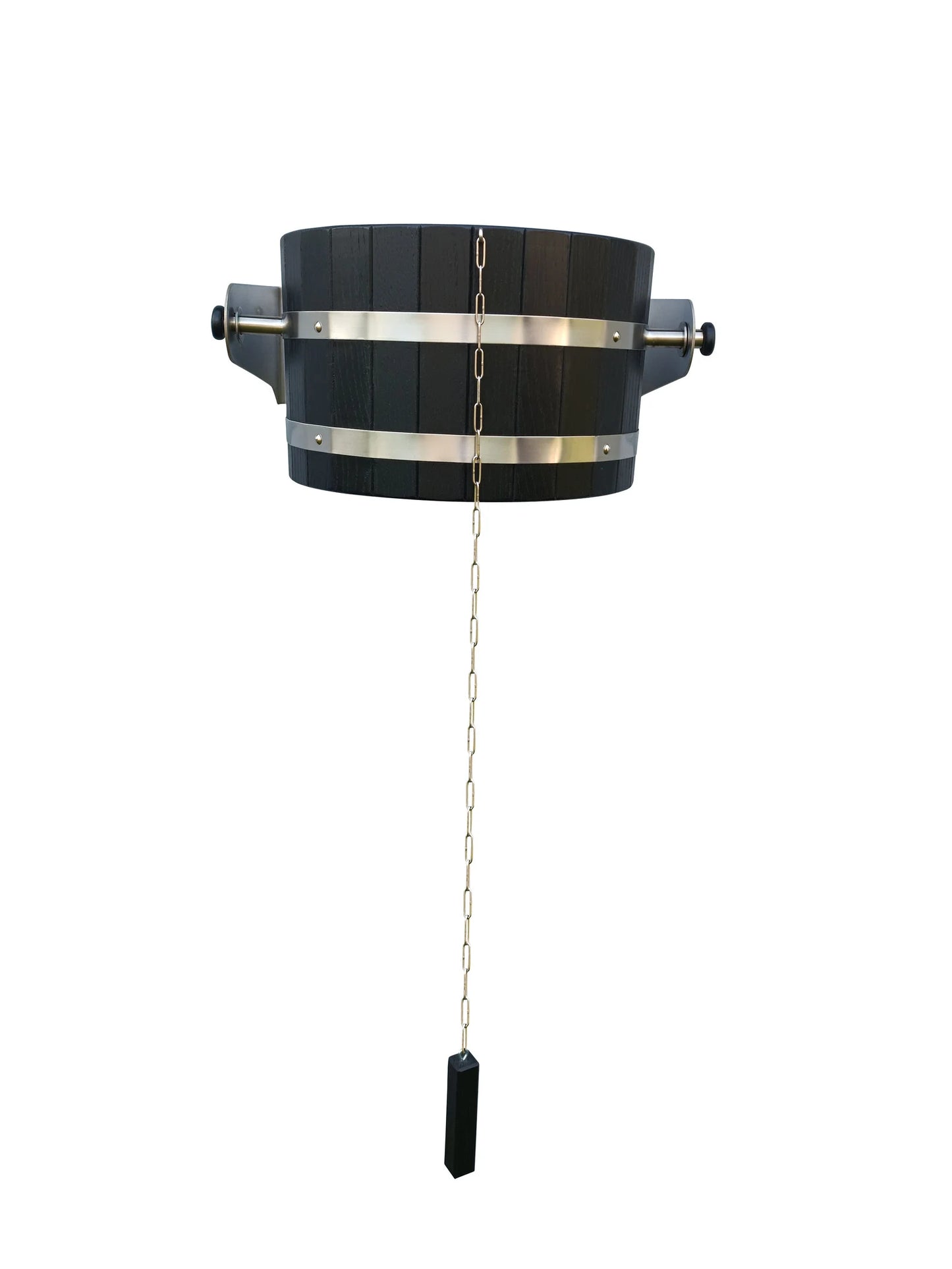 Black oak self spilling bucket 12l with stainless steel holders