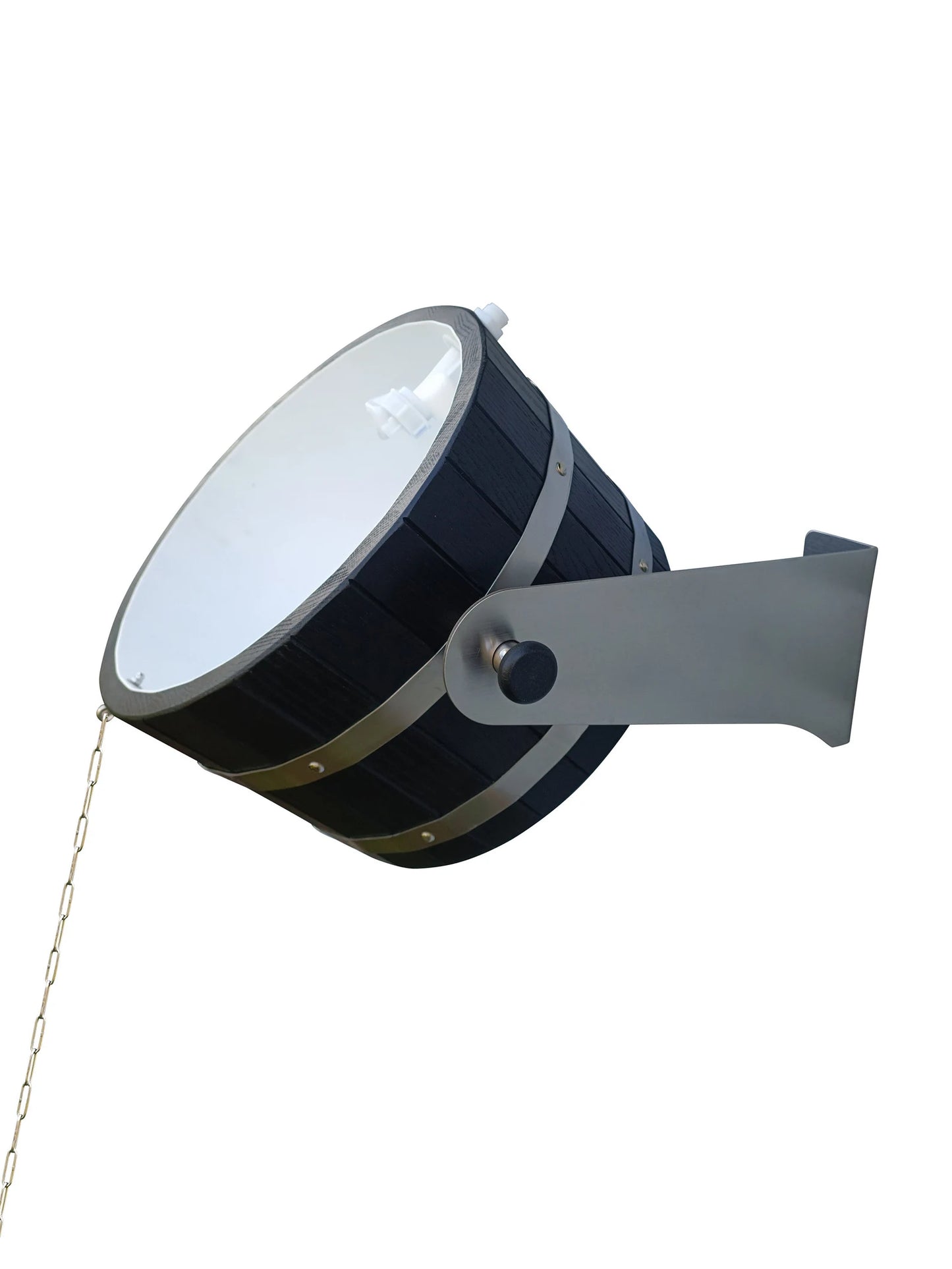 Black oak self spilling bucket 12l with stainless steel holders