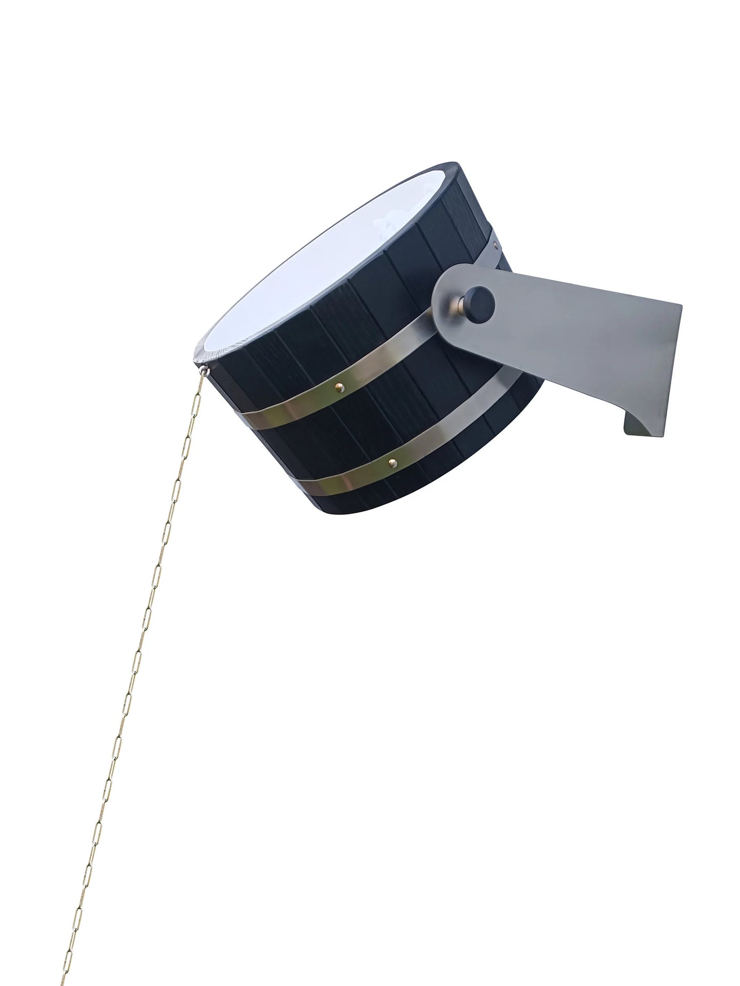 Black oak self spilling bucket 12l with stainless steel holders