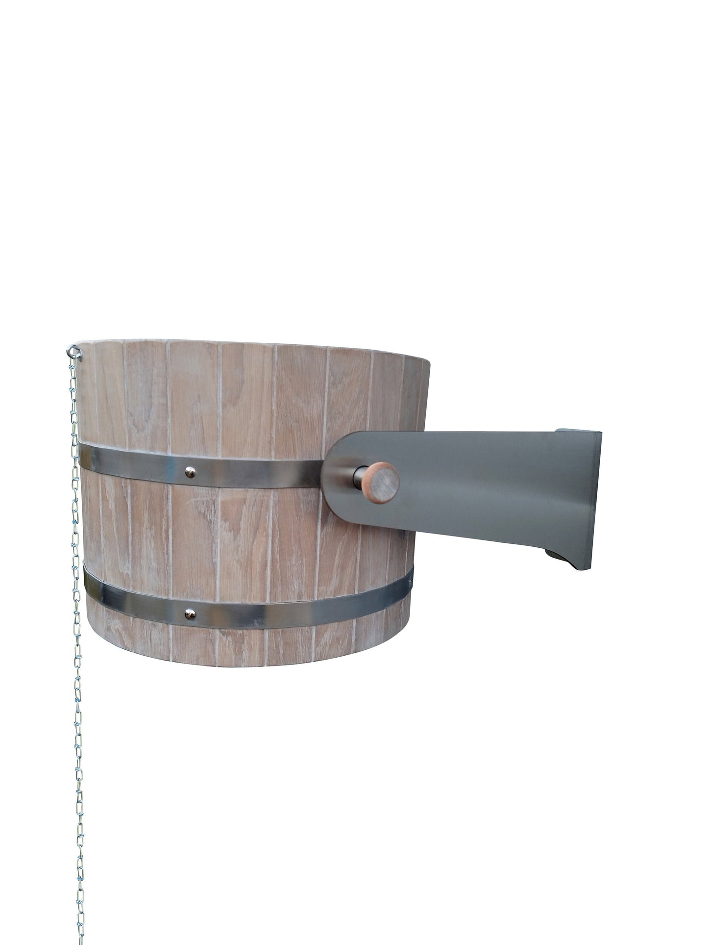 Bleached oak sauna bucket shower 20l (Whitewashed)