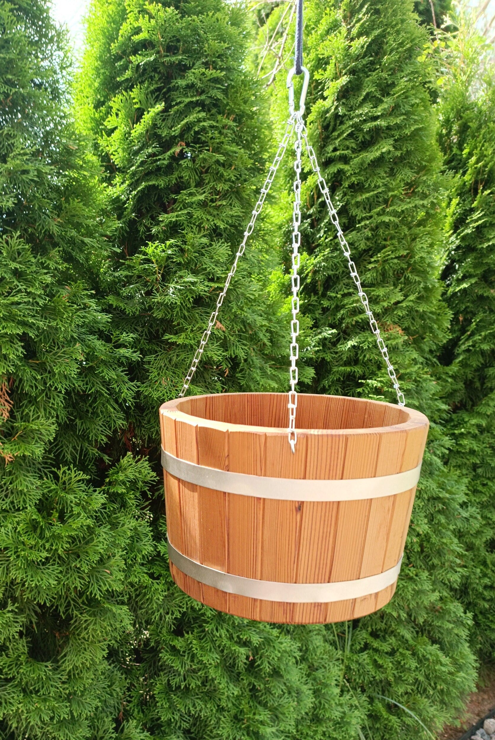 bucket hanging planter Hanging flower pot / hanging flower planter