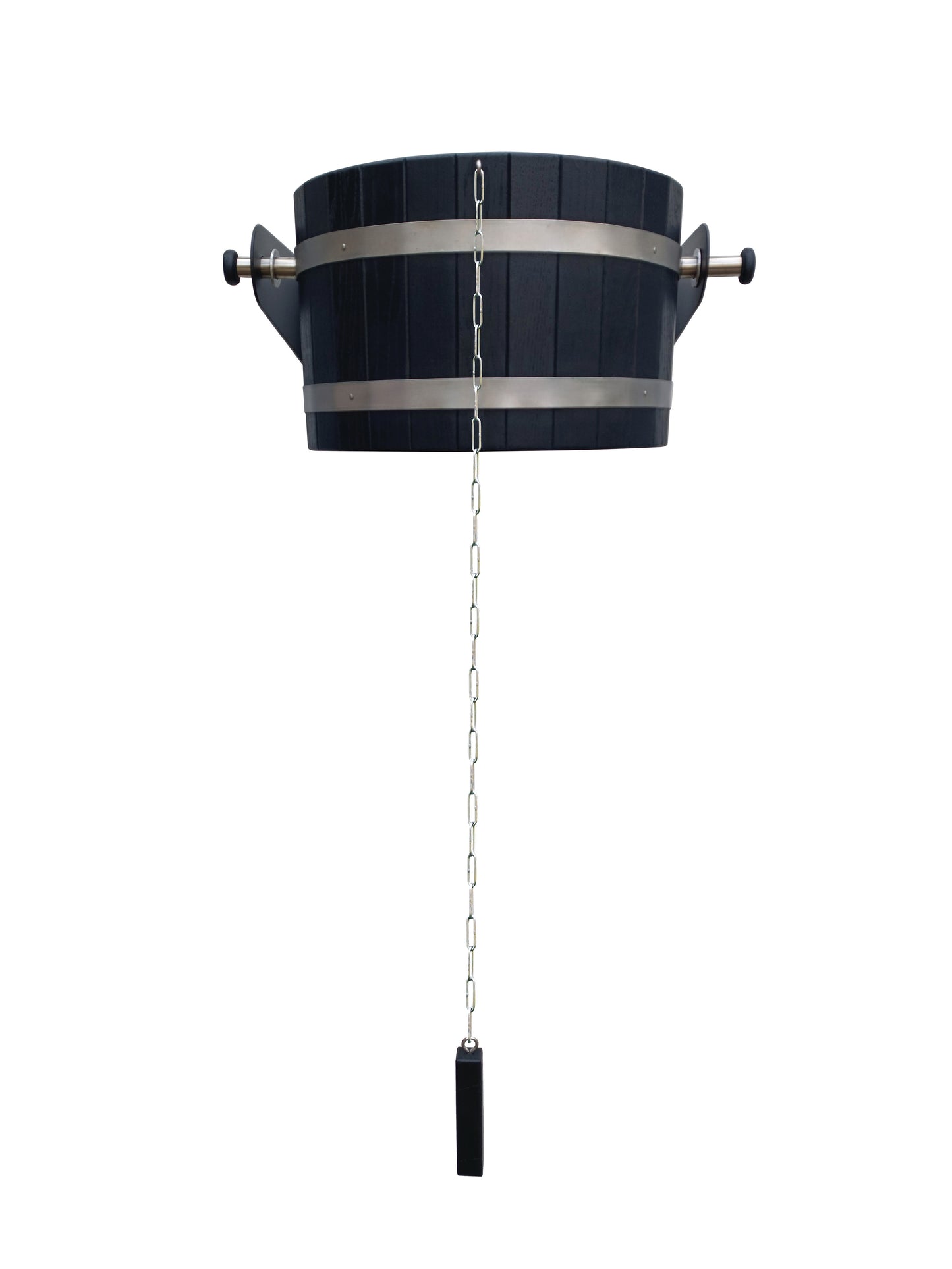 Black oak self spilling bucket 12l  with black stainless steel holders