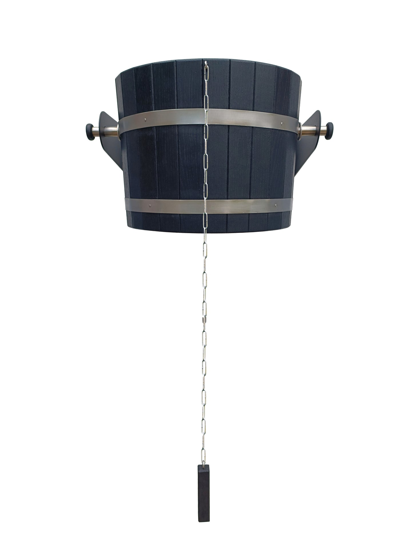 Black oak sauna bucket shower 20l ( full black)