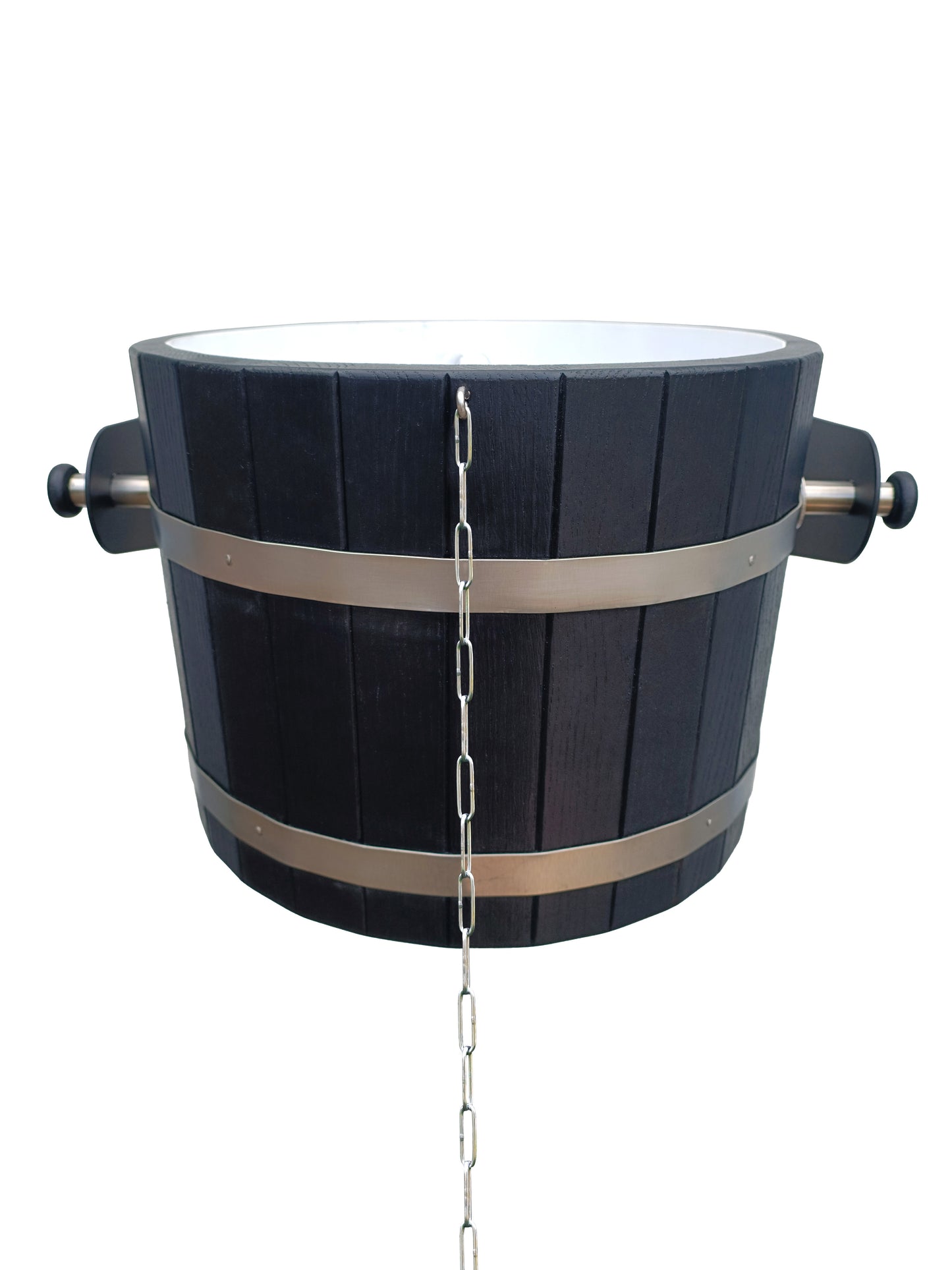 Black oak sauna bucket shower 20l ( full black)
