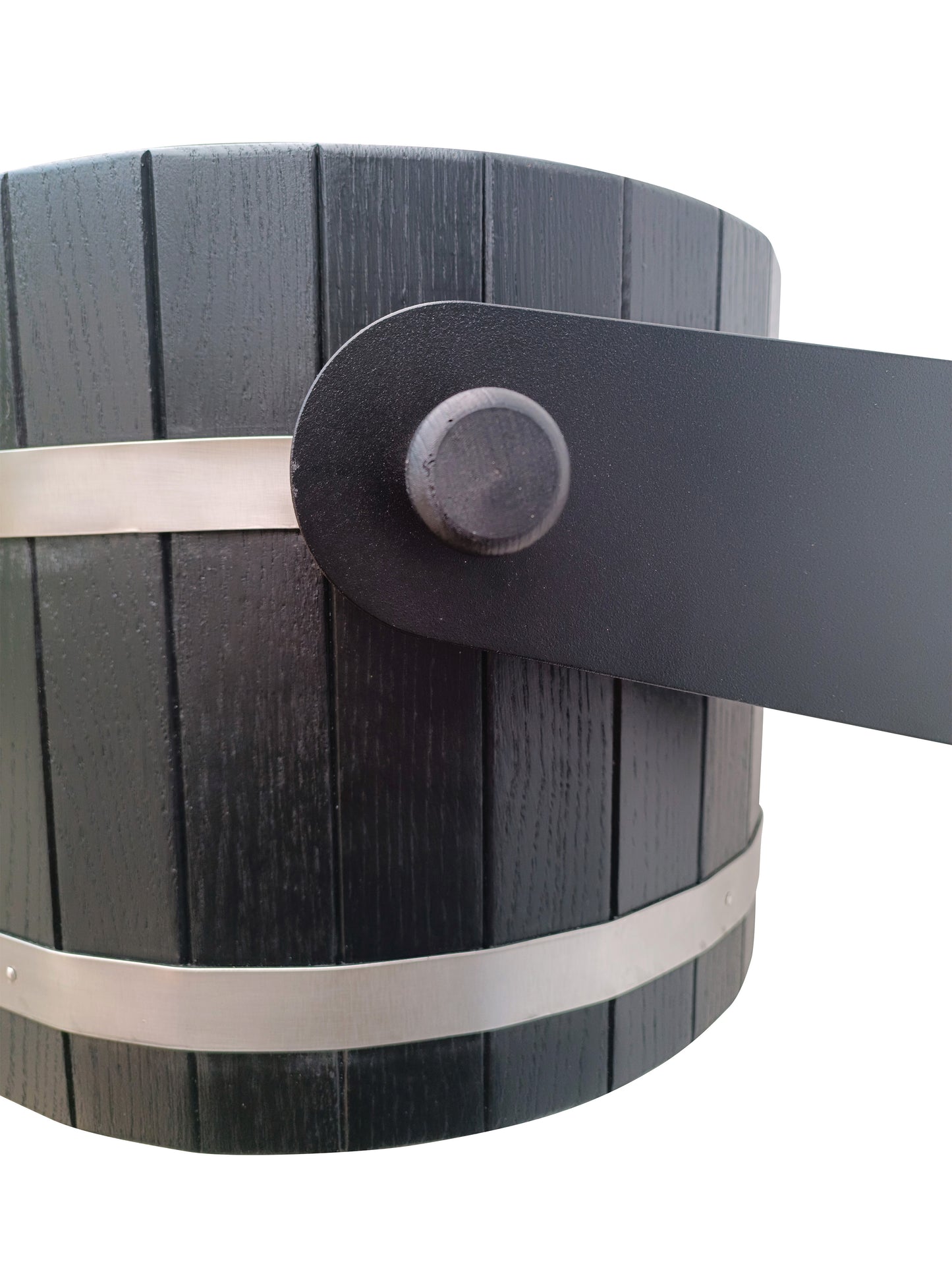 Black oak sauna bucket shower 20l ( full black)