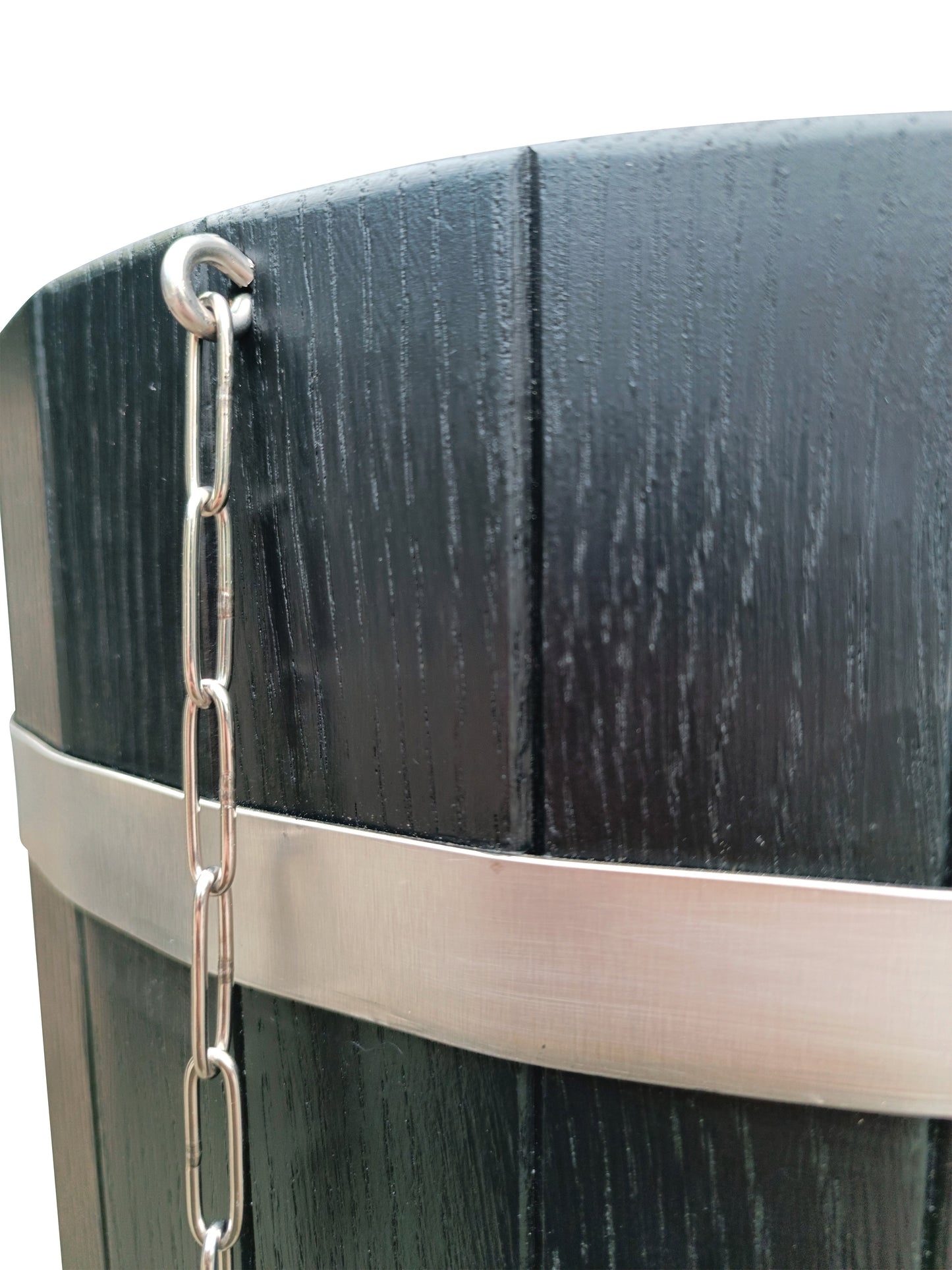 Black oak sauna bucket shower 20l ( full black)