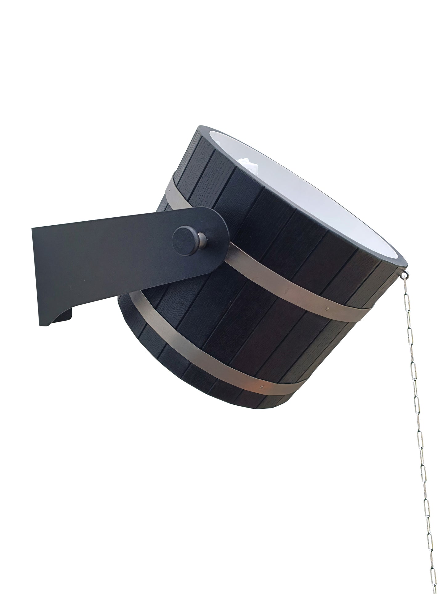 Black oak sauna bucket shower 20l ( full black)