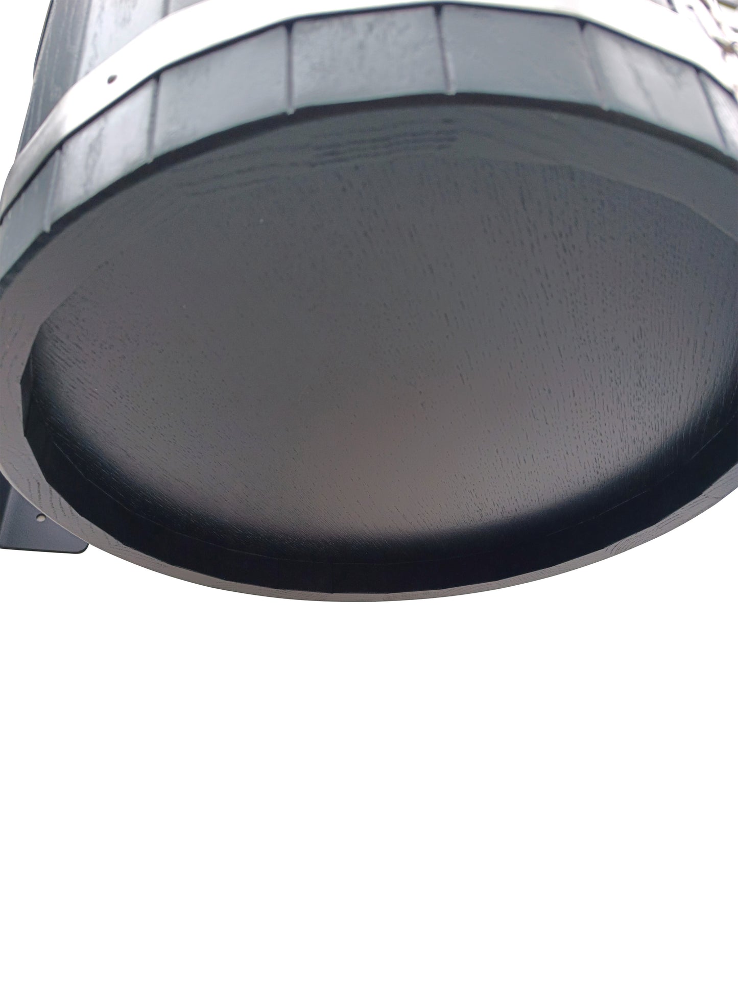 Black sauna shower bucket 30l (oak) with black stainless steel holders