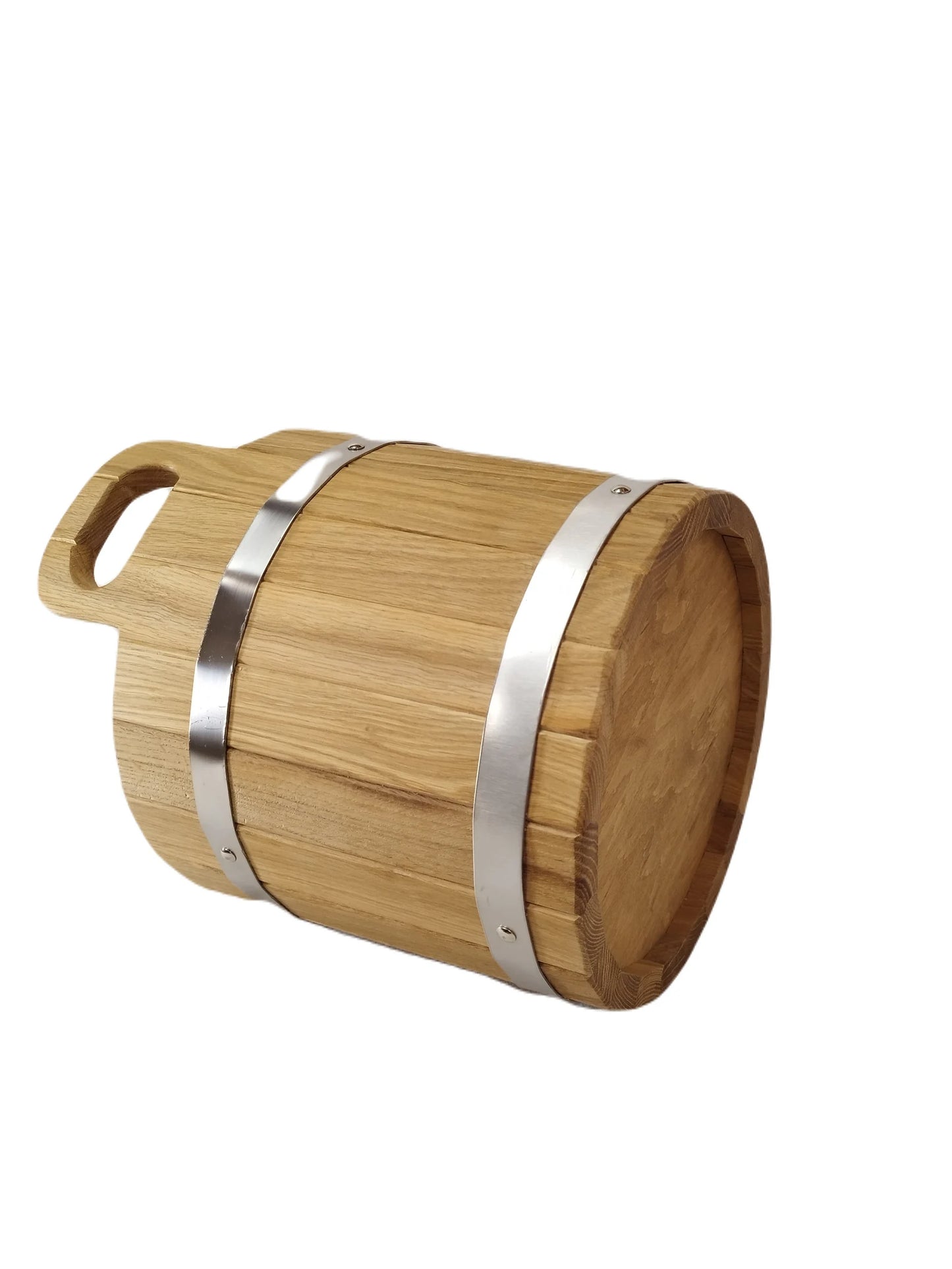 Sauna bucket with handles and lid 12l