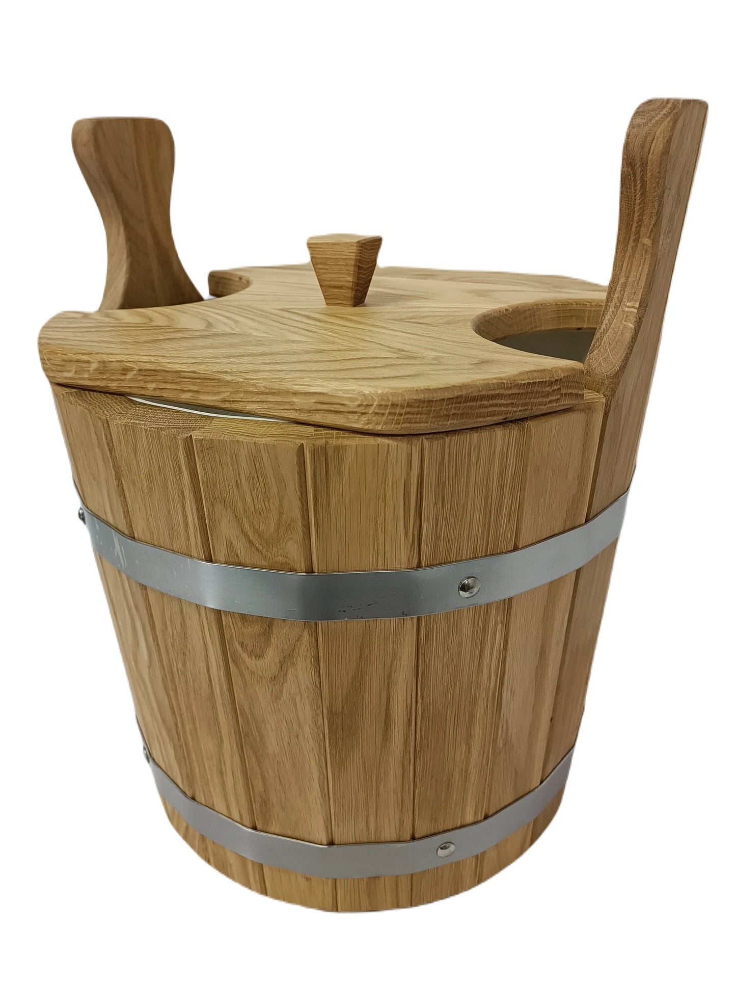 Sauna  bucket with lid for Steaming Brooms 12l
