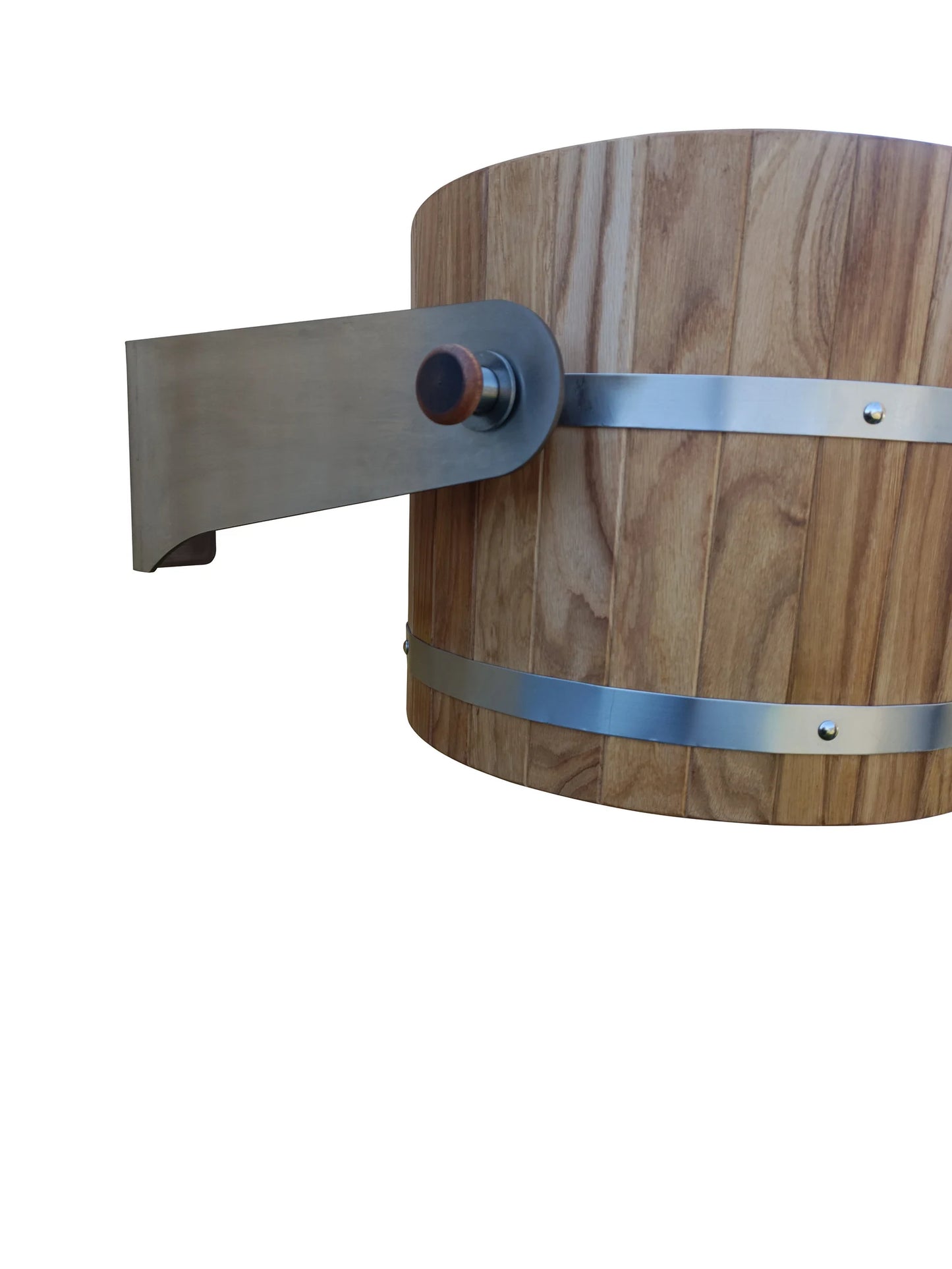 Sauna extreme shower 30l (oak) stainless steel wall holders