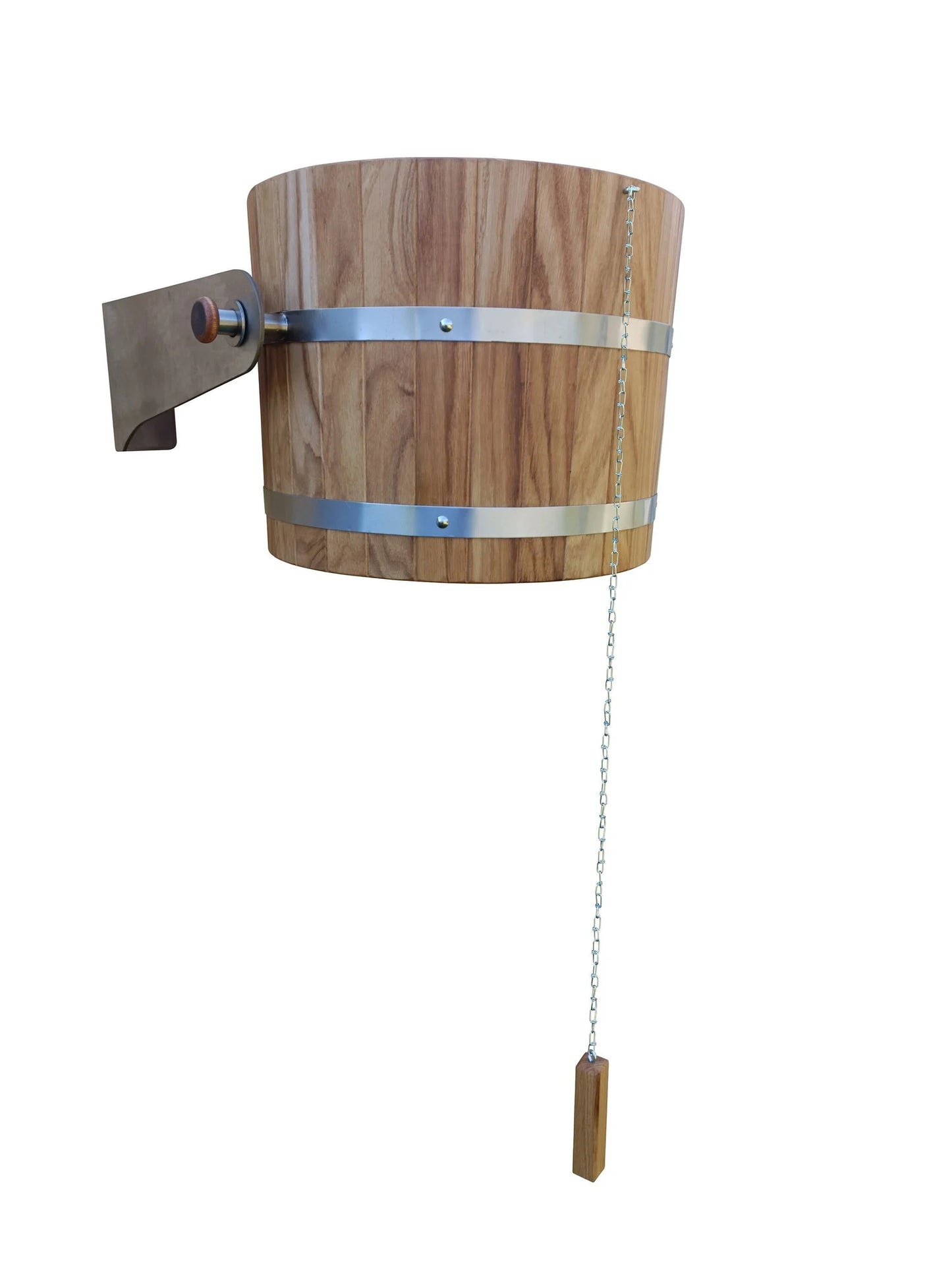 Sauna extreme shower 30l (oak) stainless steel wall holders