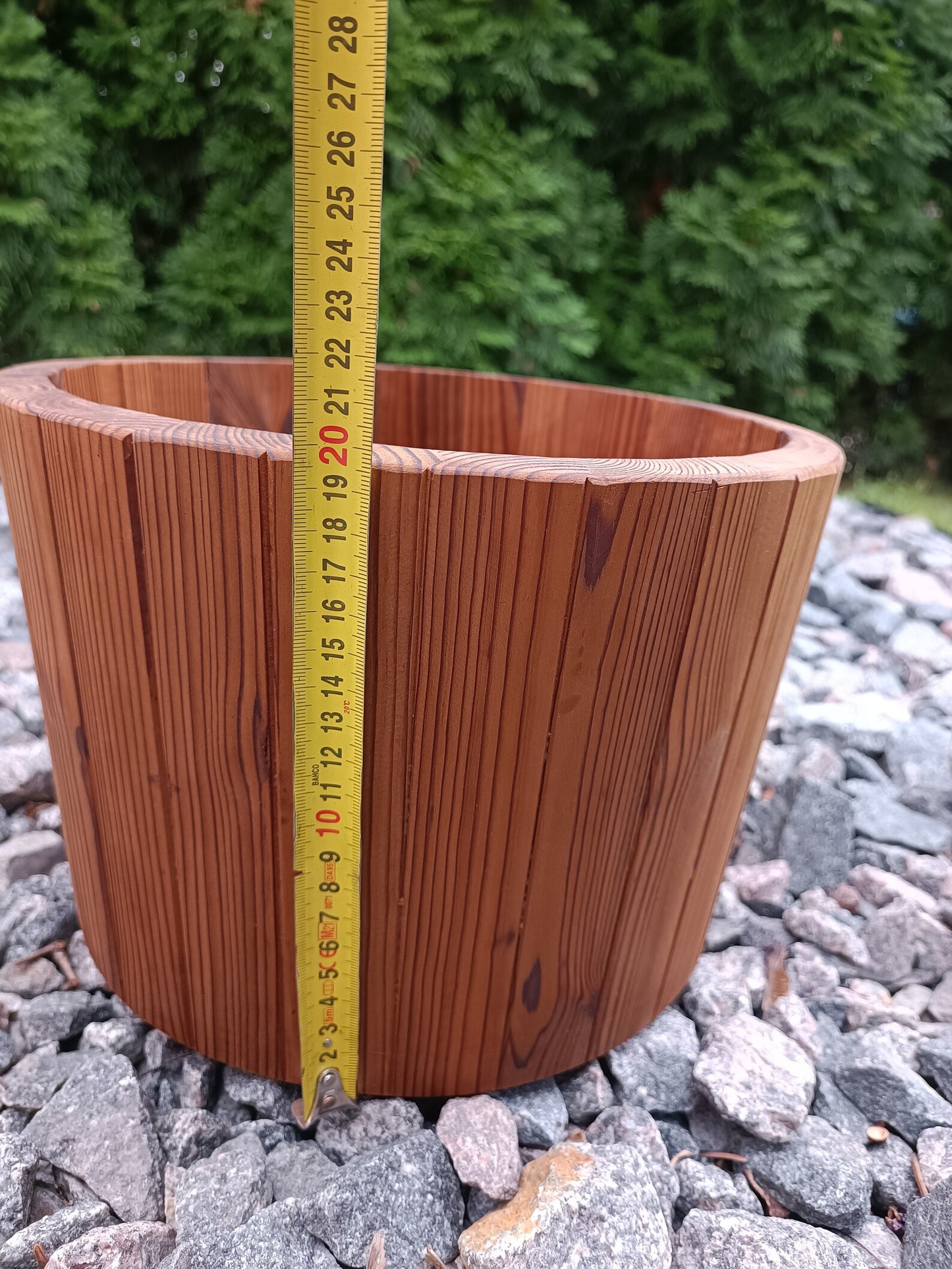 Thermowood flower small pot / Flower planter/  indoor, outdoor.