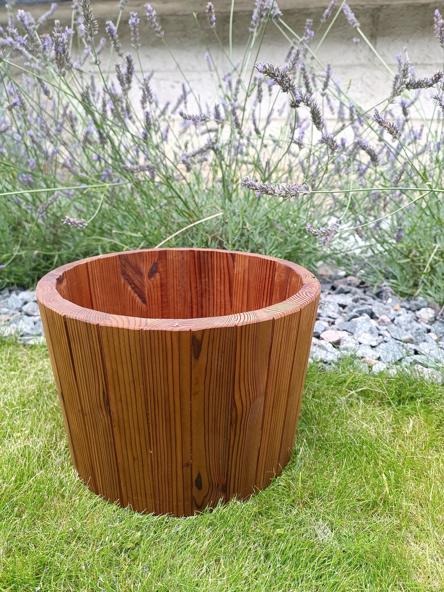 Thermowood flower small pot / Flower planter/  indoor, outdoor.