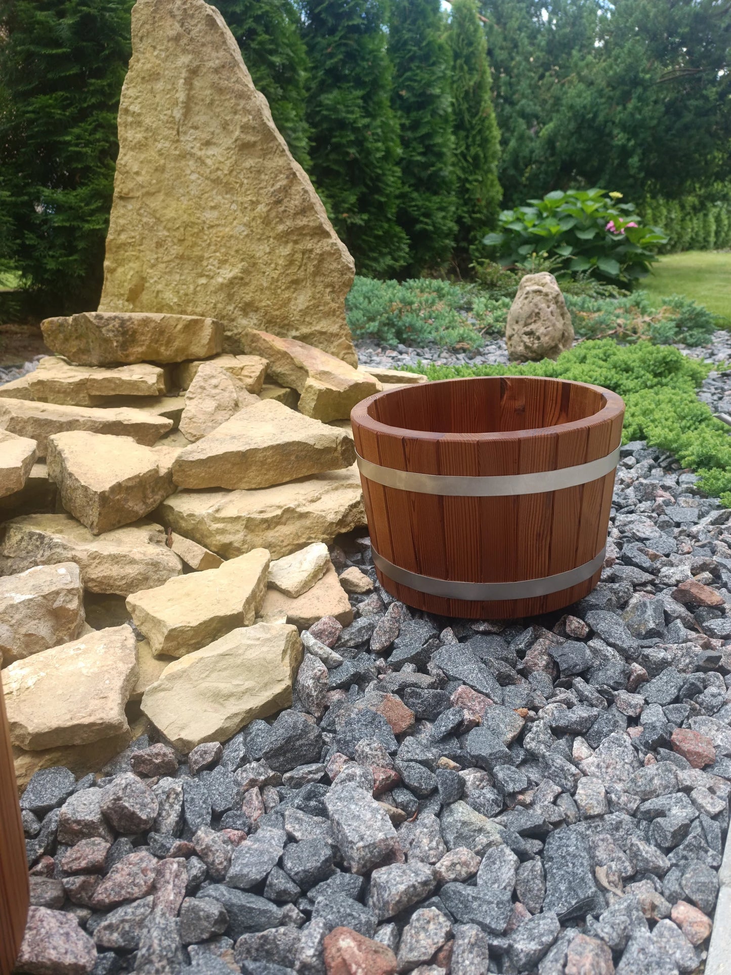 Wooden flower  pot / Flower planter /  indoor, outdoor.