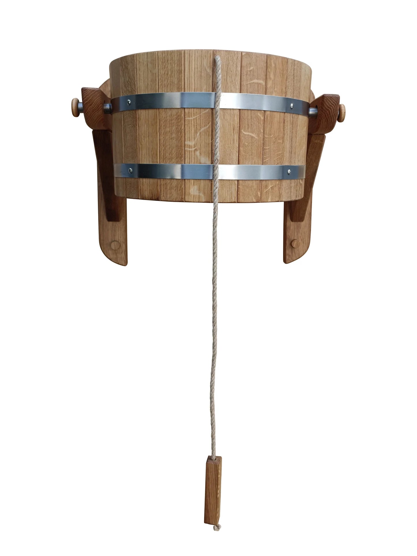 Sauna cold water shower (oak) 12l  with rope pull