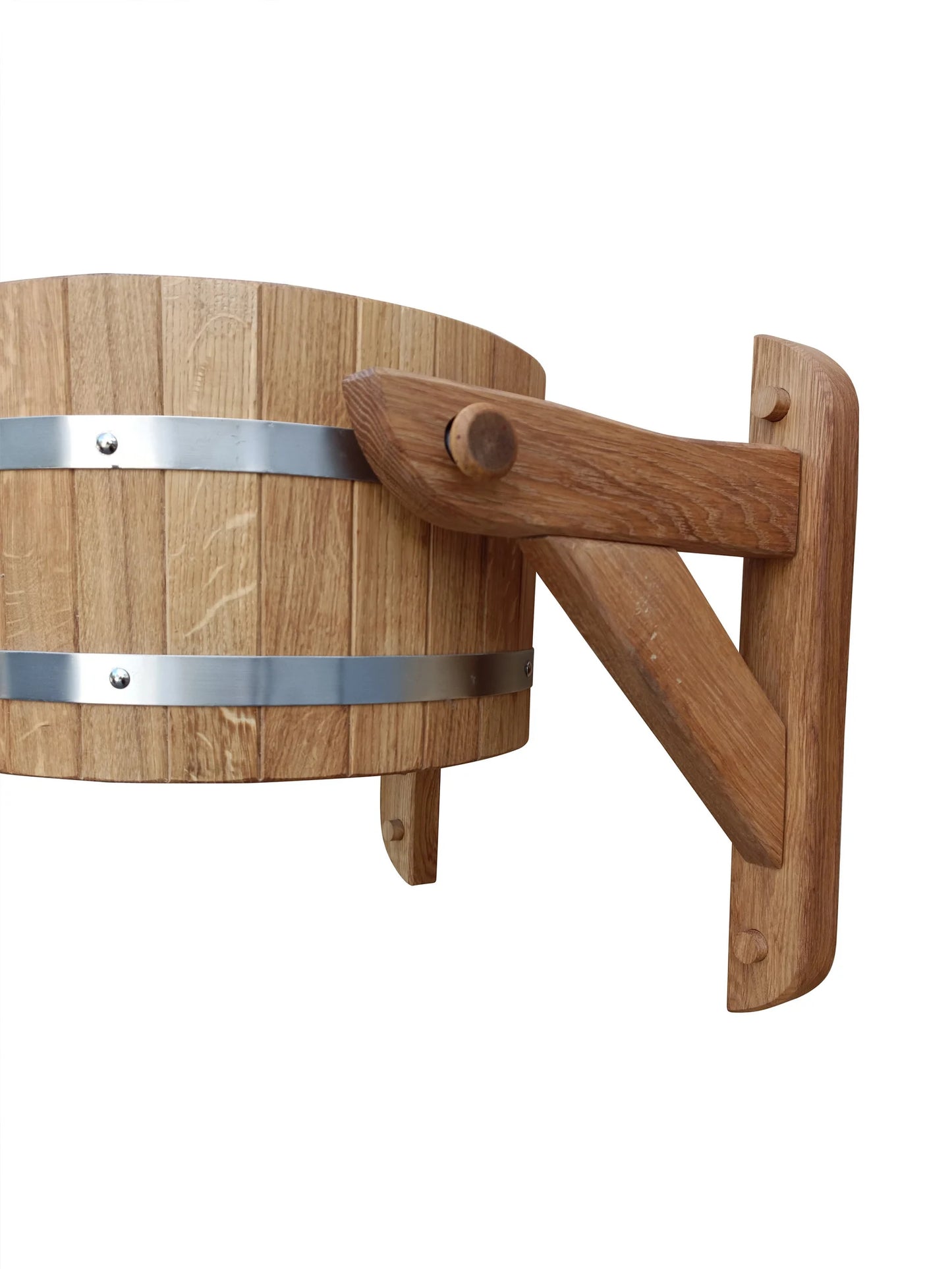 Sauna cold water shower (oak) 12l  with rope pull
