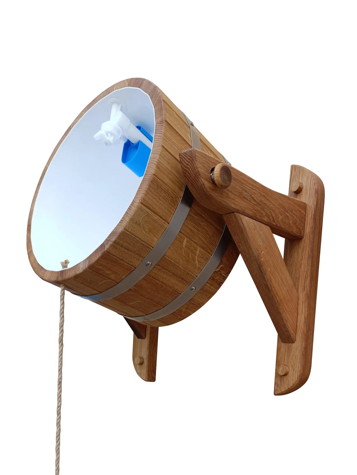 Sauna cold water shower (oak) 12l  with rope pull