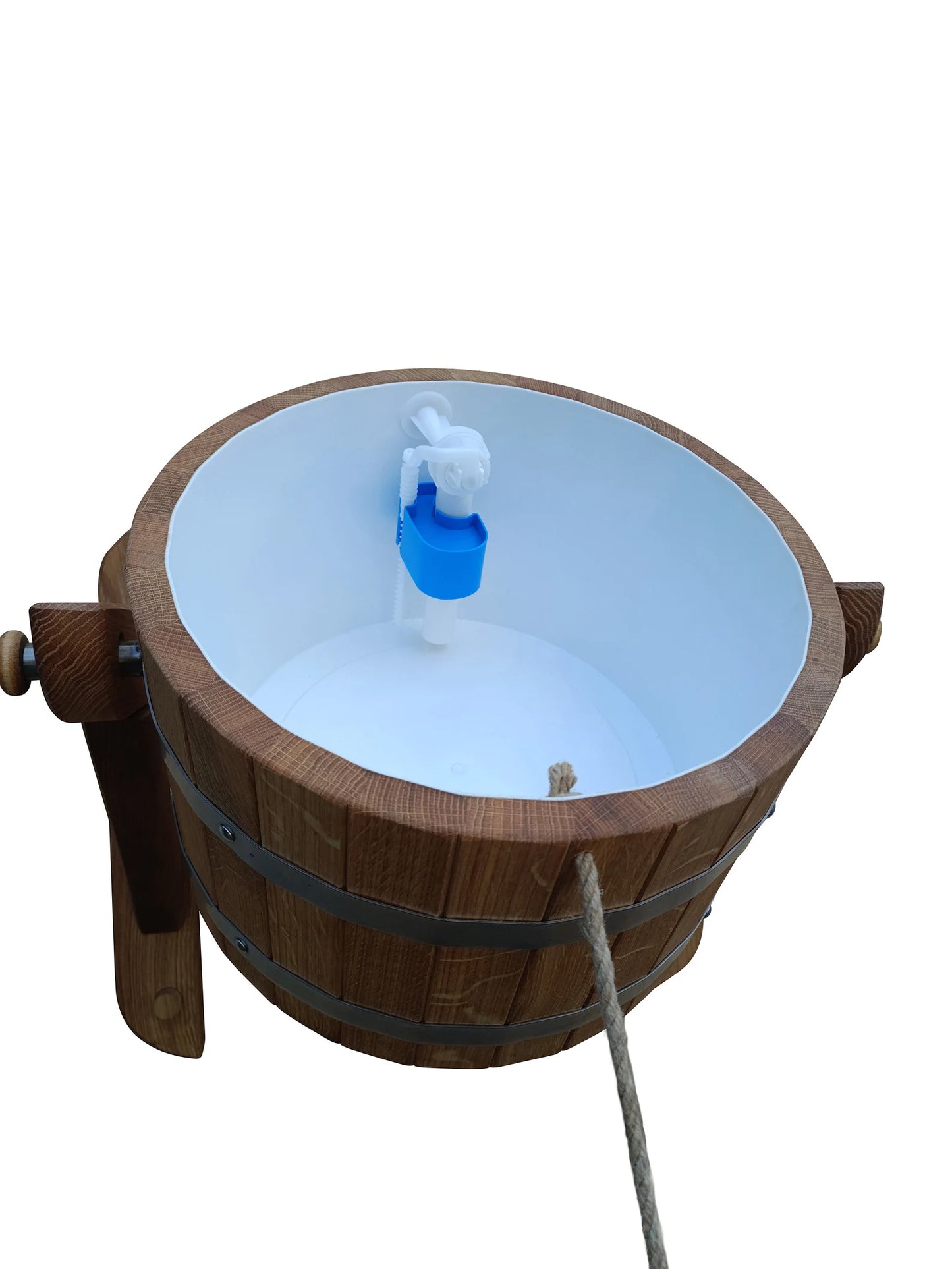 Sauna cold water shower (oak) 12l  with rope pull