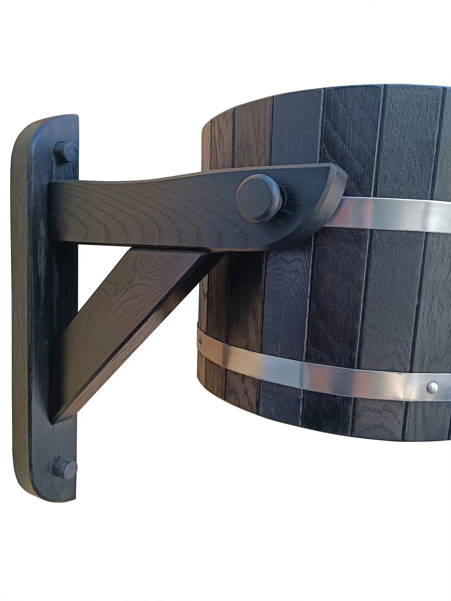 Black oak sauna bucket shower 20l