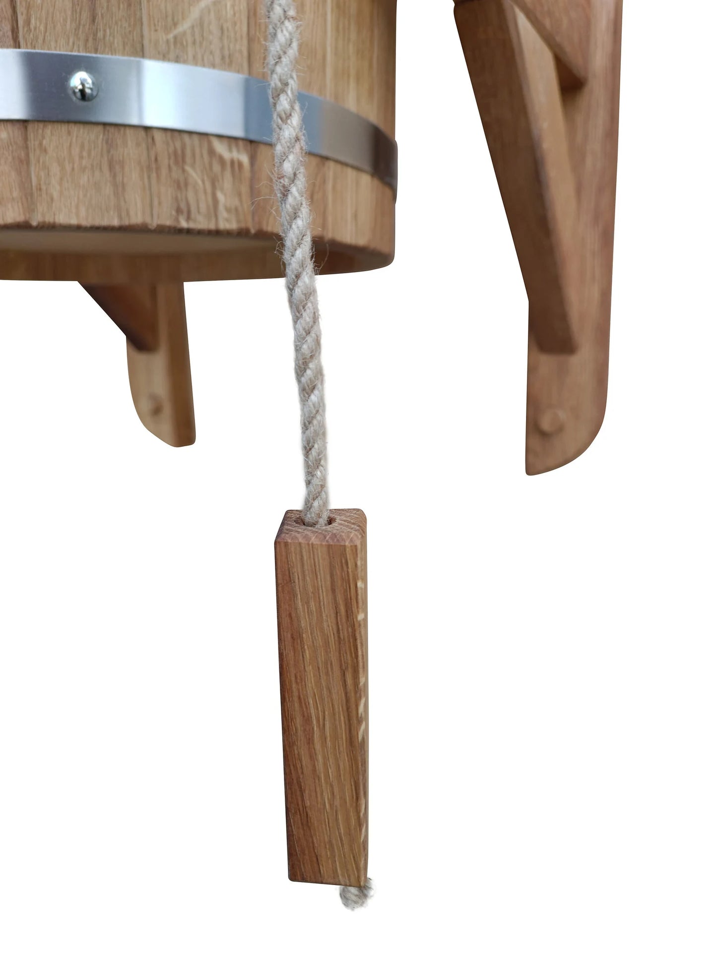 Sauna cold water shower (oak) 12l  with rope pull
