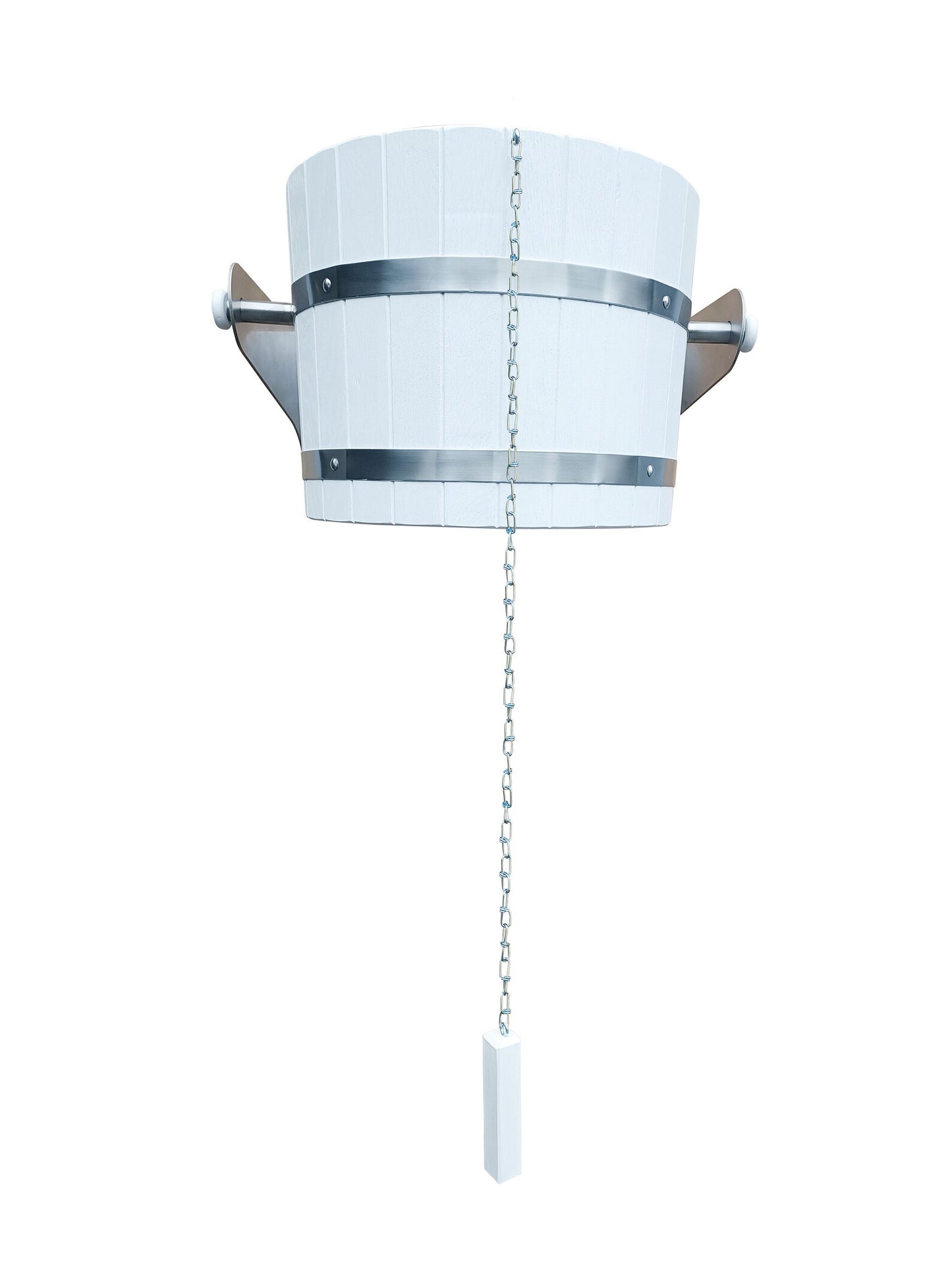 white  oak sauna bucket shower 20l