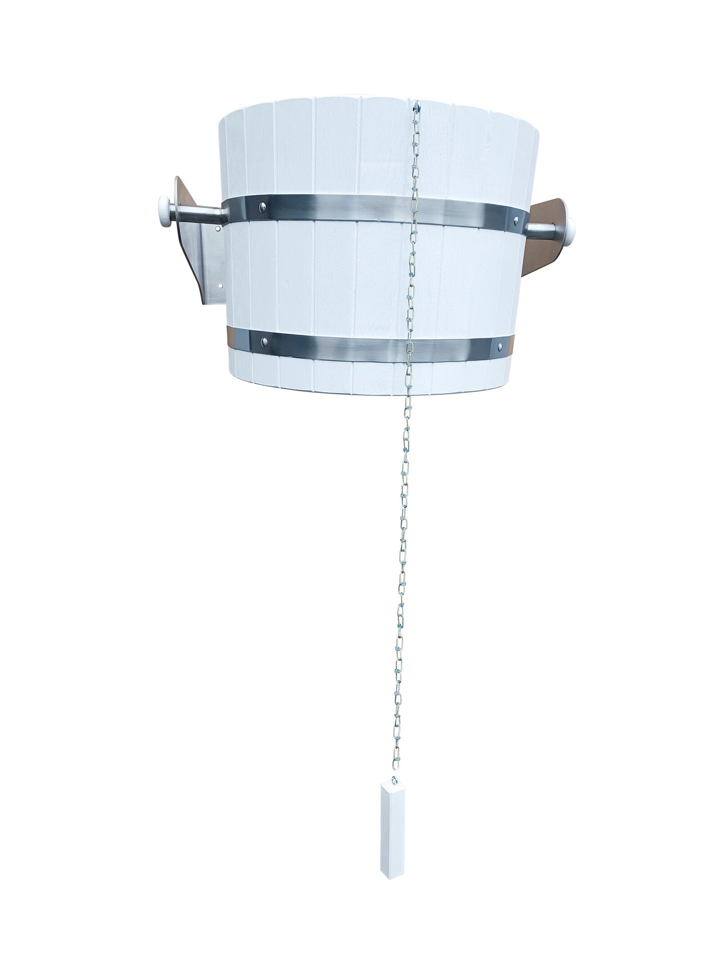 white  oak sauna bucket shower 20l