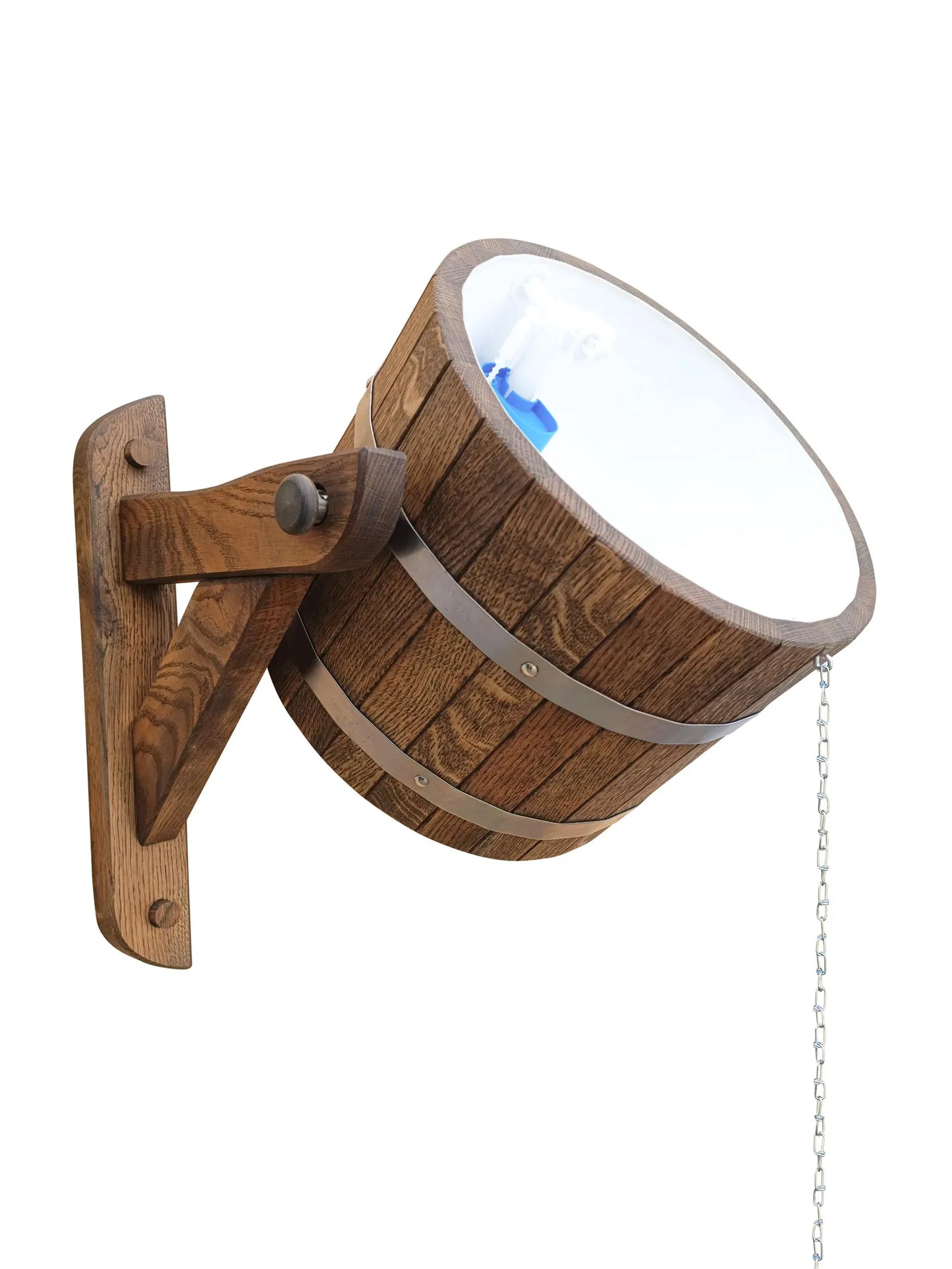Sauna waterfall  with wooden (oak) holders in 5 colours (20 litres)