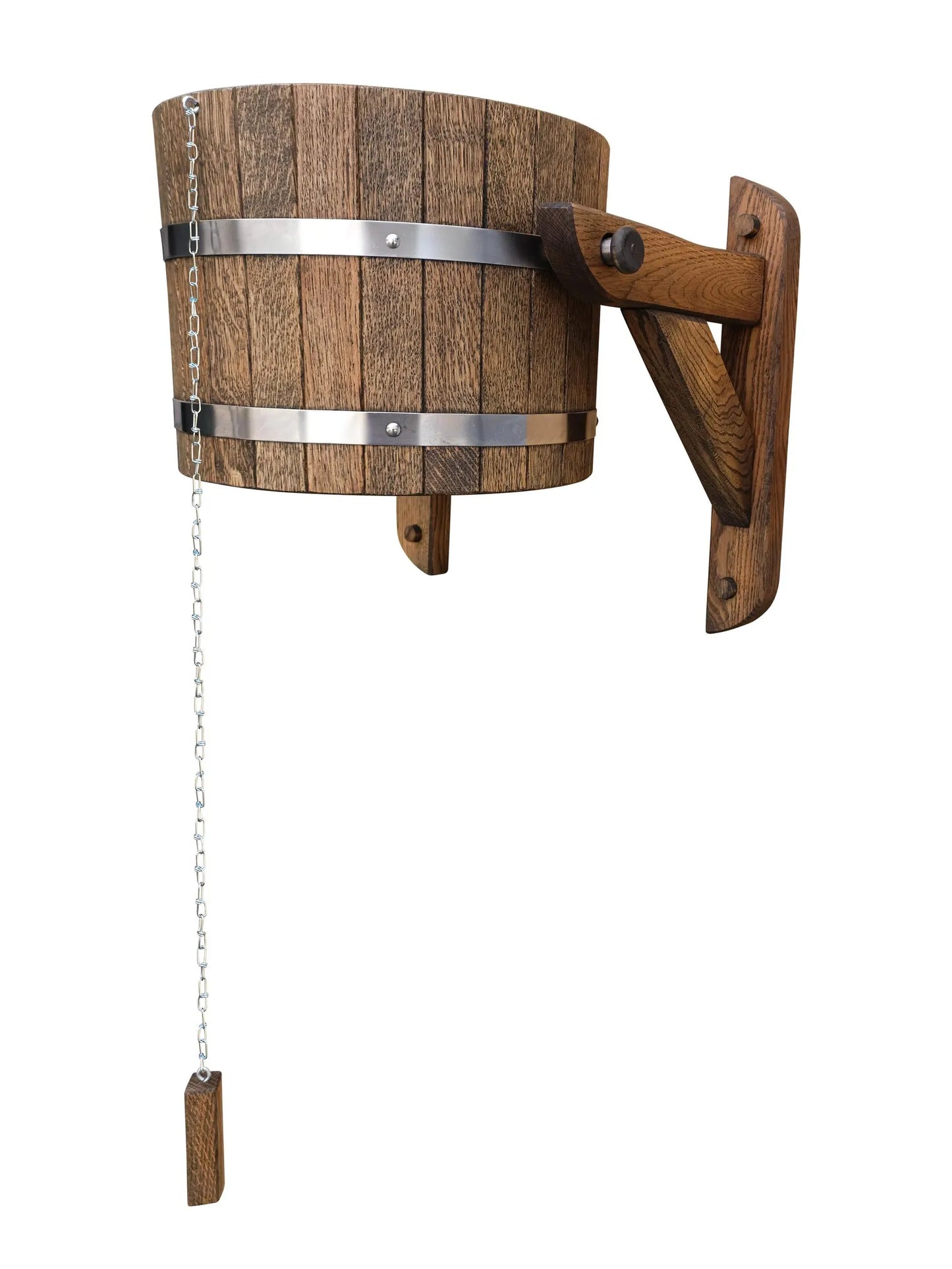 Sauna waterfall  with wooden (oak) holders in 5 colours (20 litres)