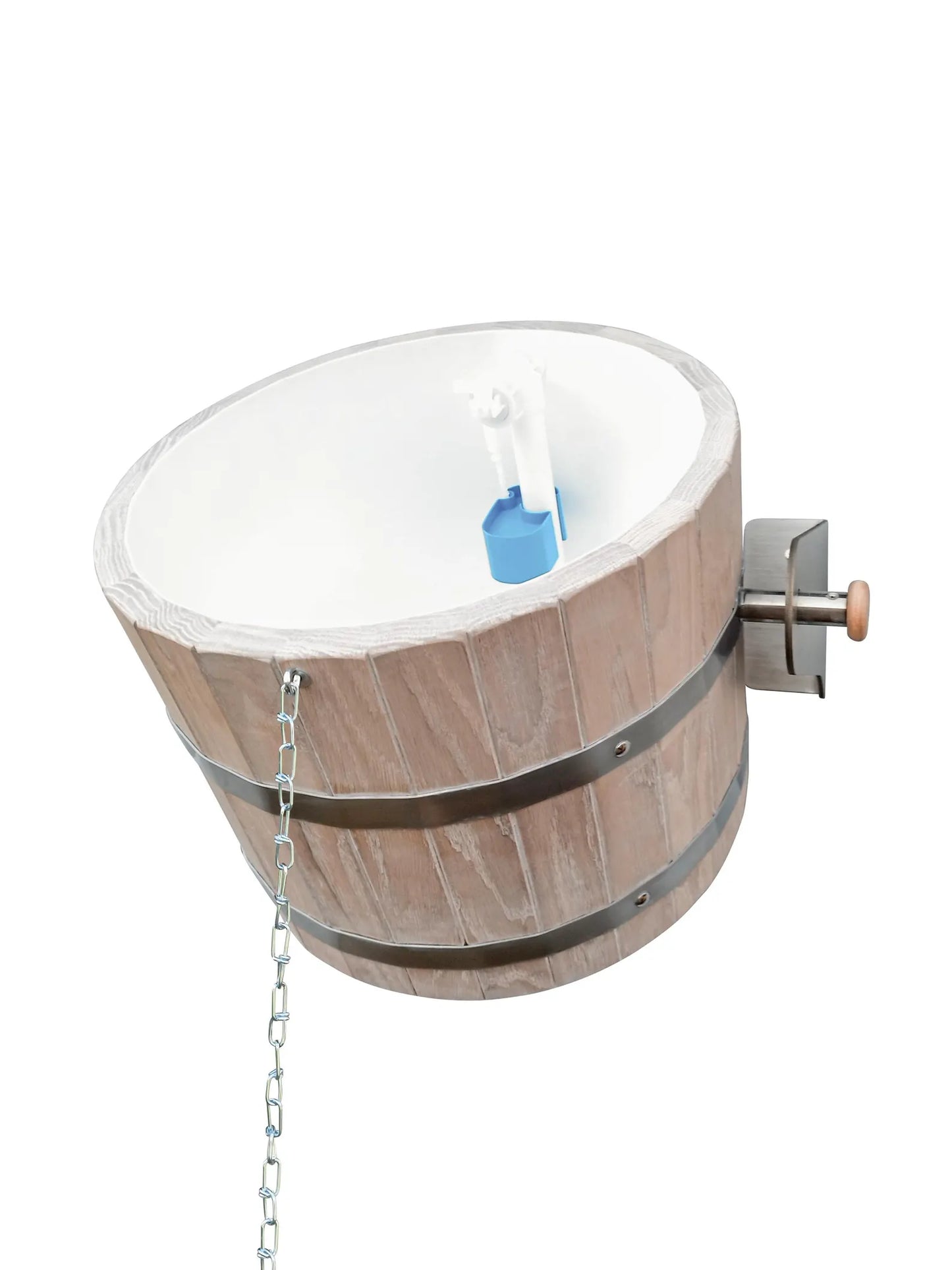 Sauna waterfall bucket with stainless steels holders in 5 colours (12 litres)