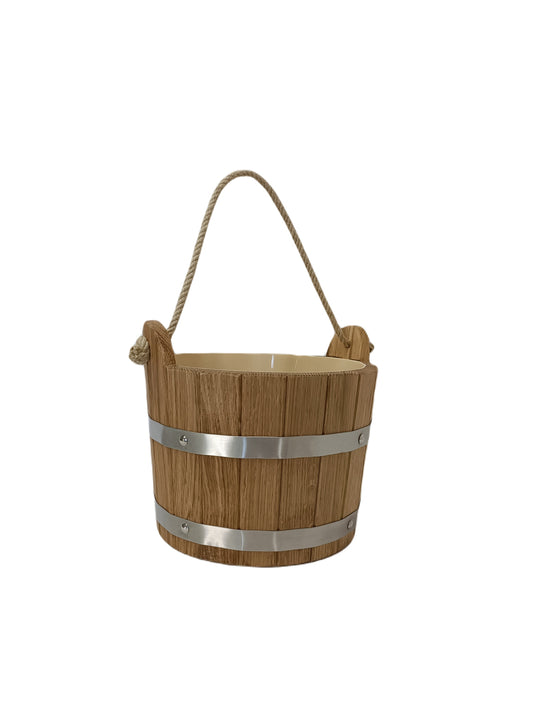Oak sauna Bucket 5 L with rope
