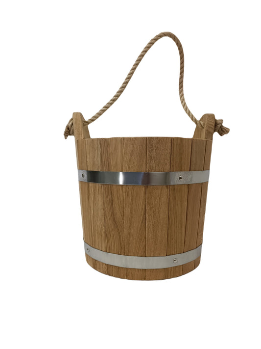 Oak sauna Bucket 12 L with rope