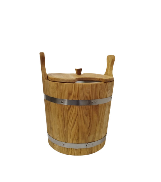 Sauna  bucket with lid for Steaming Brooms 20l